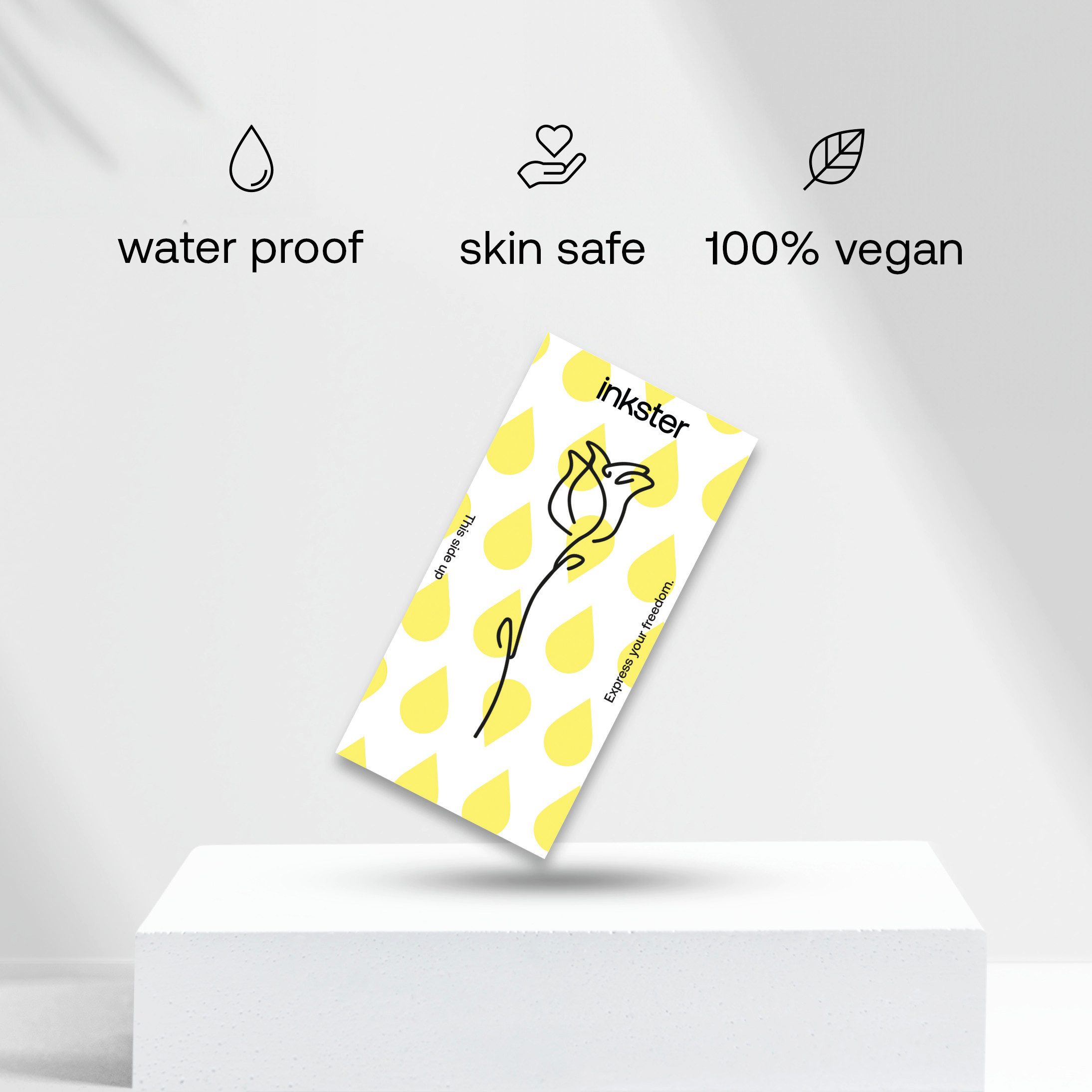 Inkster Schmuck-Tattoo Temporäres Tattoo, Vegane & EU-Kosmetikzertifizierte Farbe