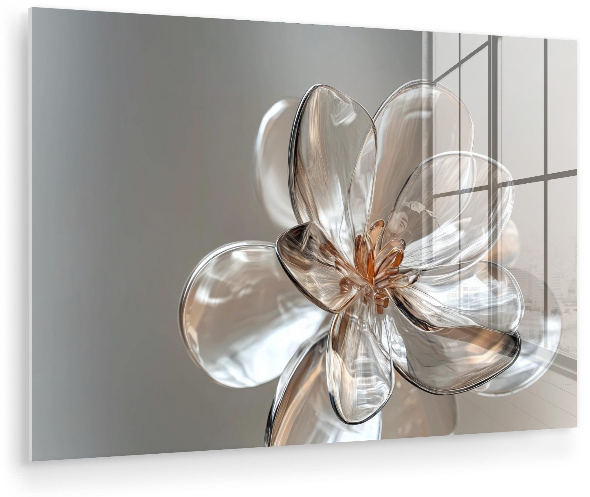 MuchoWow Acrylglasbild Blume - Gläser - Transluzent, Inkl. Aufhängung, Glas günstig online kaufen