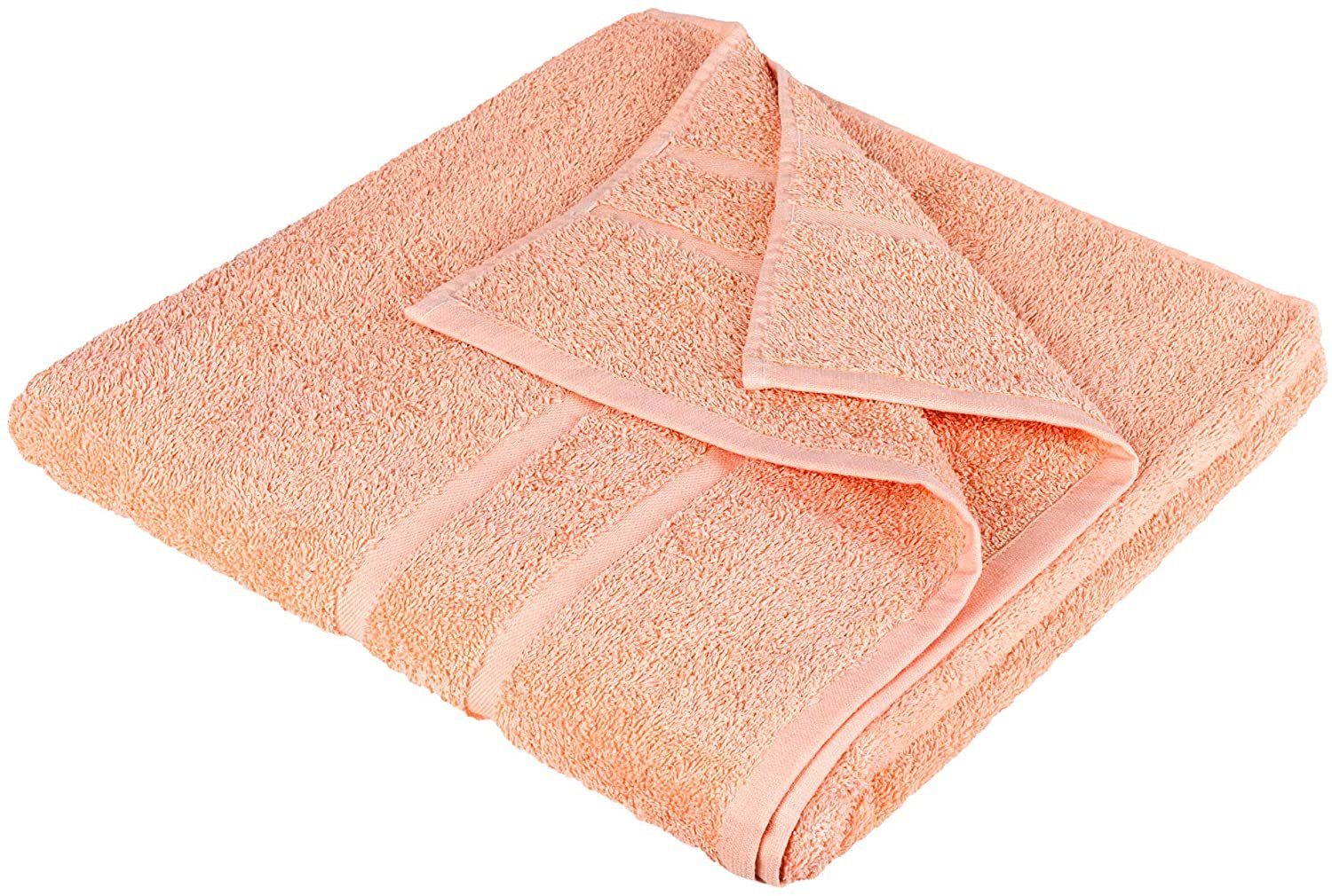 StickandShine Handtuch Set Gästehandtuch SET (Spar-SET) 4x 4x Handtücher Duschtücher Peach 2x 100% Baumwolle