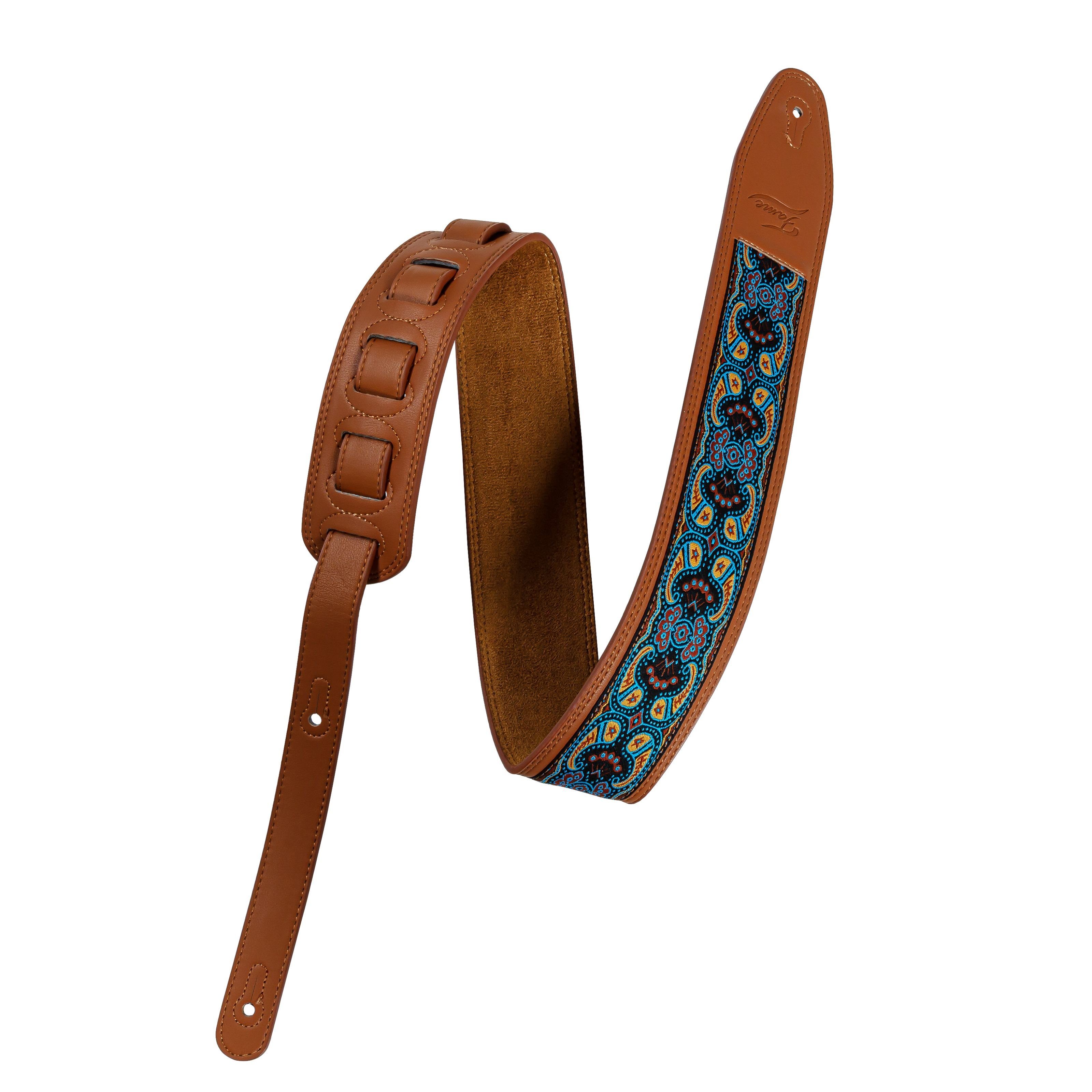 FAME Gitarrengurt, Gitarrengurt Kunstleder, Verstellbarer Gurt, Custom-Design