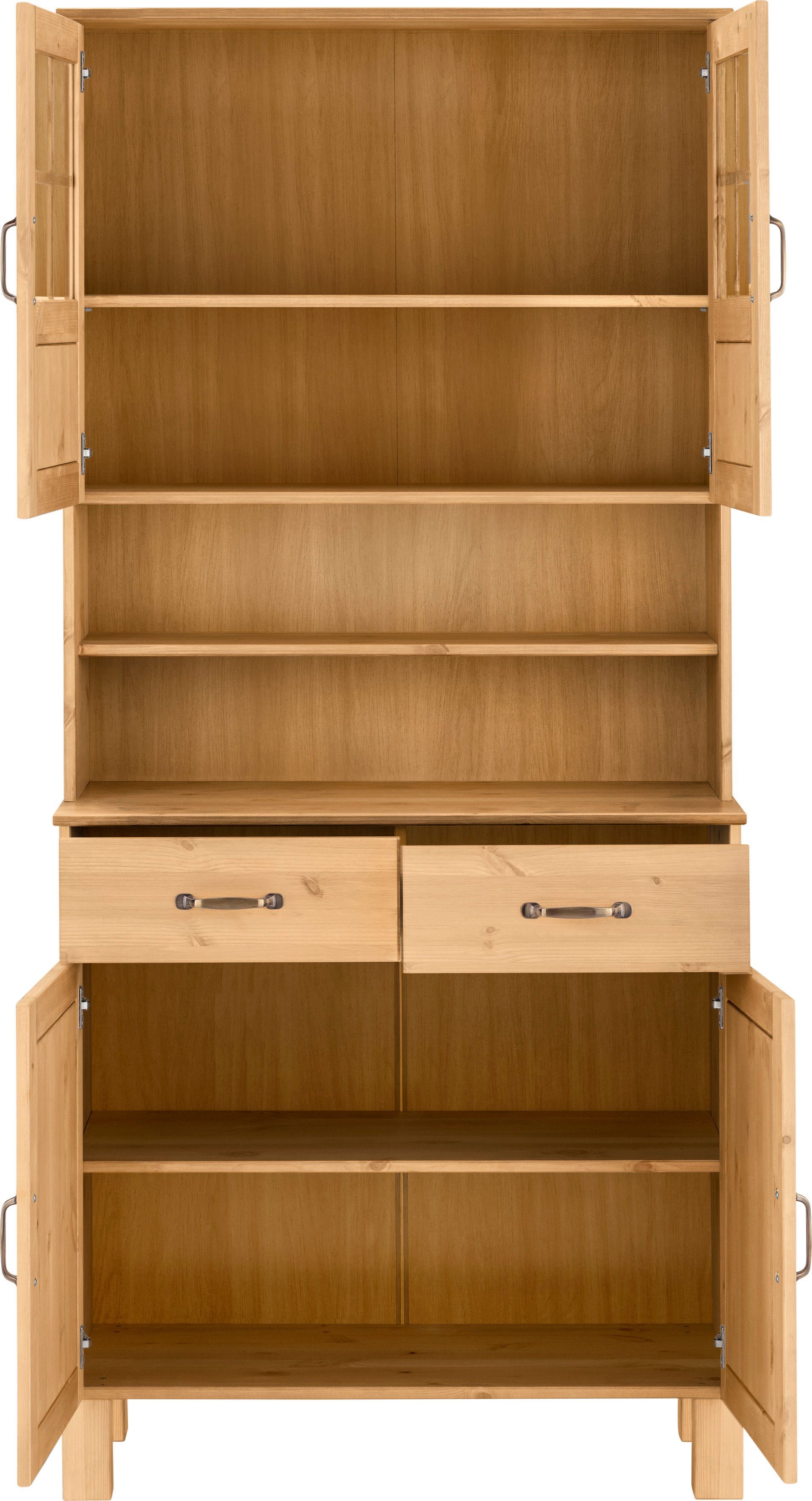 Home affaire Küchenbuffet Alby Breite 85 cm, 2 Glastüren