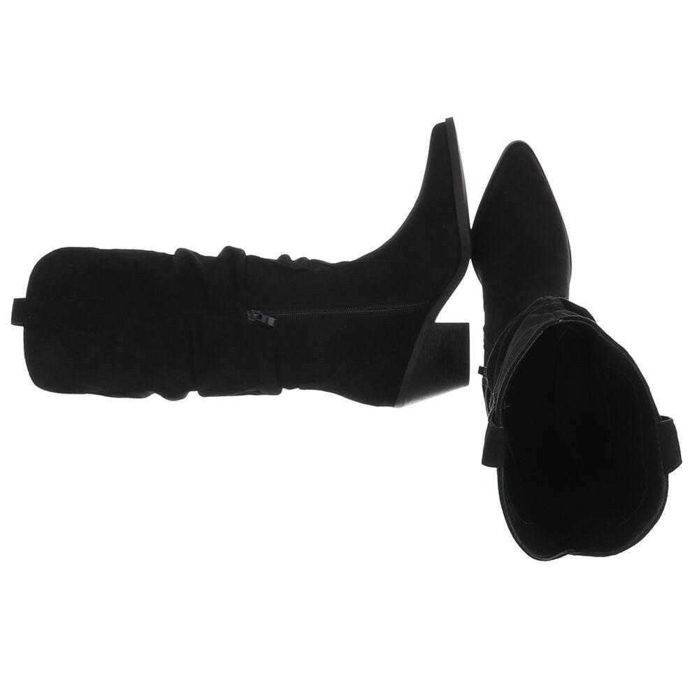 Ital-Design Damen Westernstiefel mit Blockabsatz und hohem Schaft Westernstiefel (92002466) Blockabsatz Stiefel in Schwarz