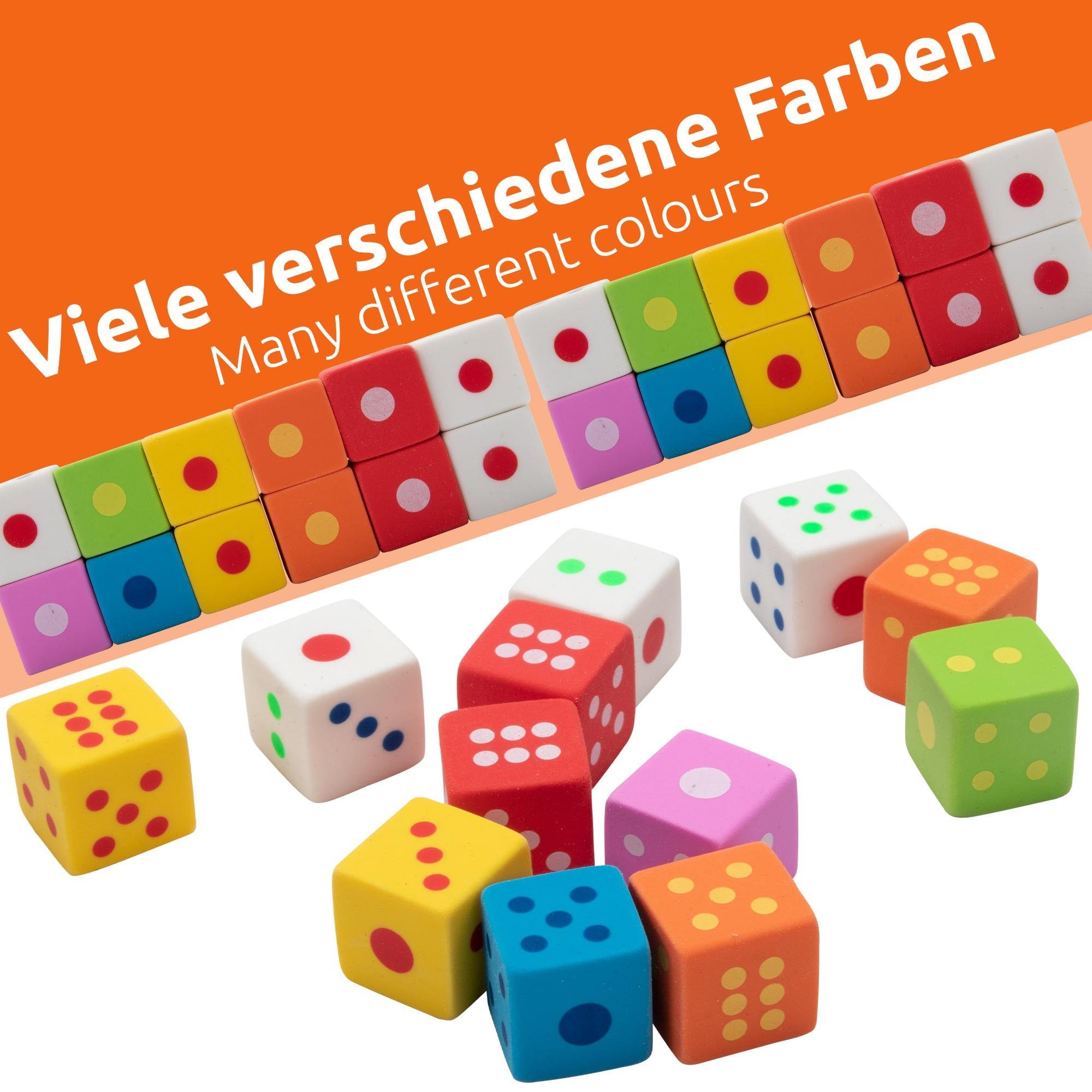 ECENCE Radiergummi 12x Radiergummi Würfel Radierer-Set Mitgebsel – Bild 5 von 5