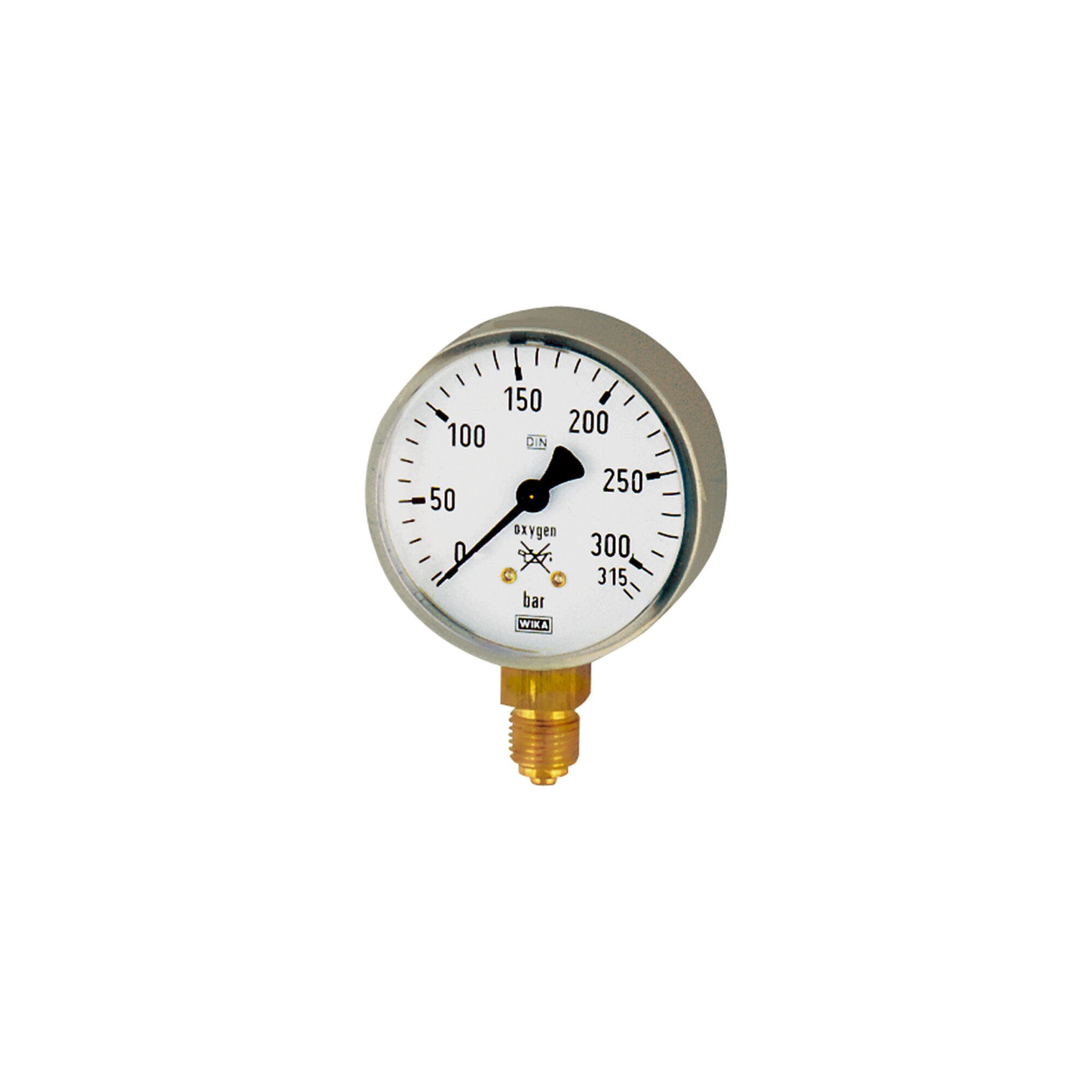 RIEGLER Reduzierdüse Riegler Schweißtechnikmano, Stahl, acetylene, G 1/4 unten, 0-2,5 bar