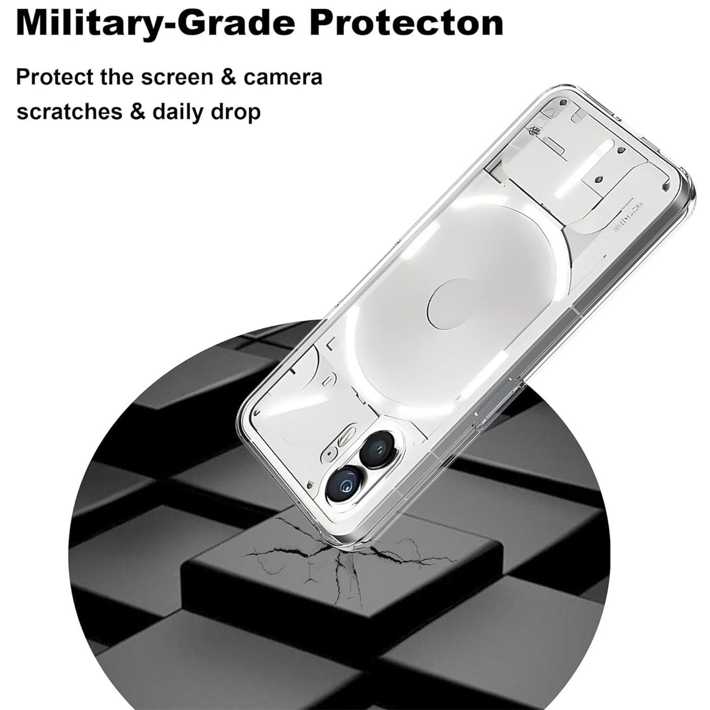 CoolGadget Handyhülle Transparent Ultra Slim Case für Nothing Phone 2 6,7 Zoll, Silikon Hülle Dünne Schutzhülle für Nothing Phone (2) Hülle – Bild 5 von 5