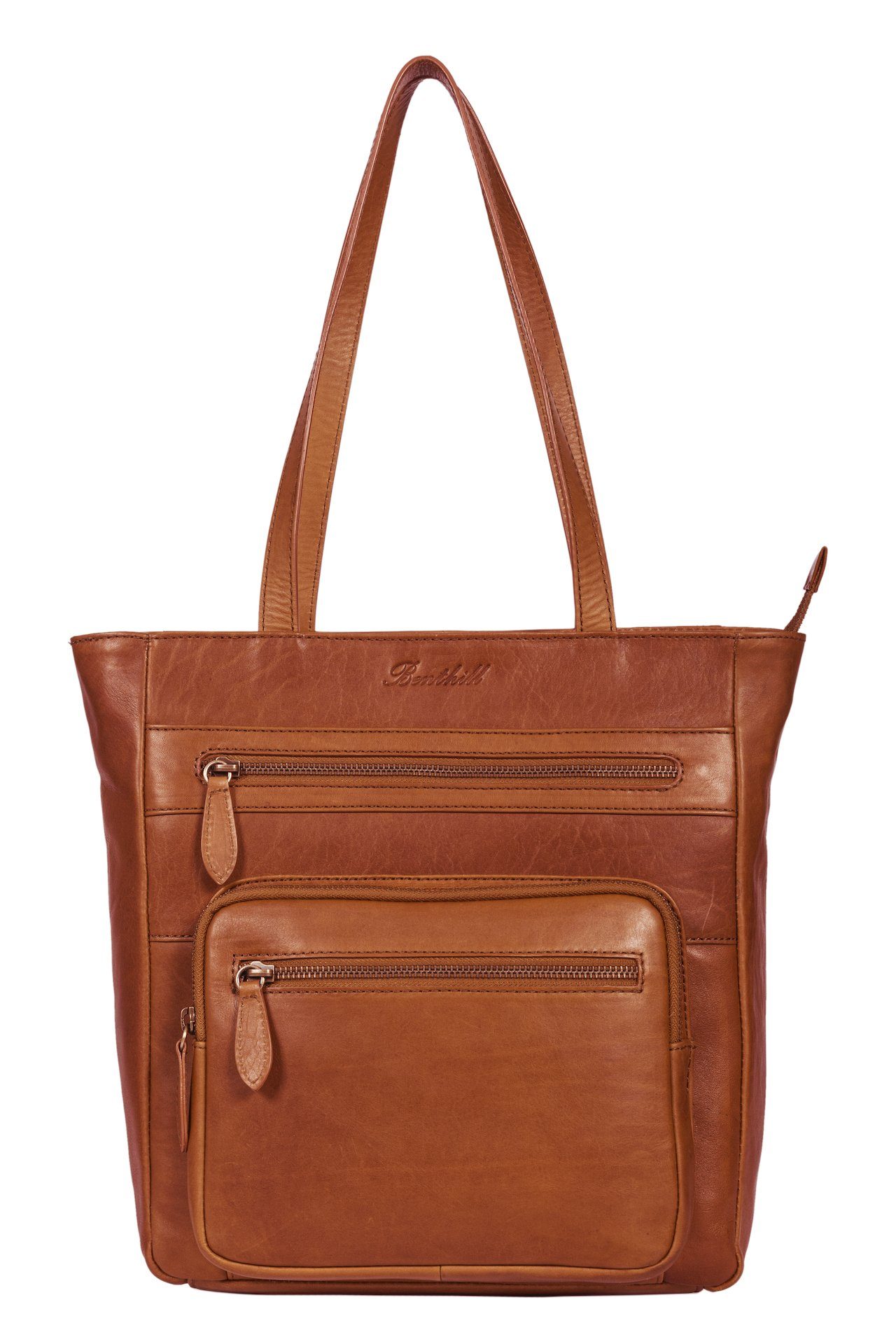 Benthill Shopper Damen Echt Leder Handtasche Tasche Schultertasche Vintage günstig online kaufen