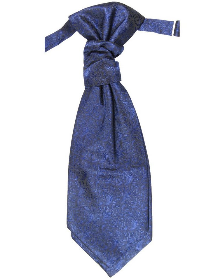 Paul Malone Krawatte Elegantes blaues Herren Plastron Hochzeitskrawatte  royal blau v8