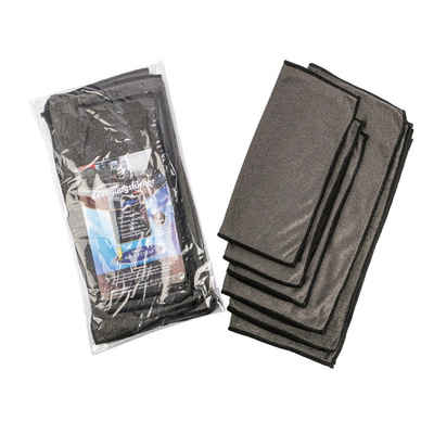 AQUA CLEAN AQUA CLEAN Mikrofaser Reinigungstücher Black Edition 6tlg. Reinigungstücher (Microfaser, 6-tlg)