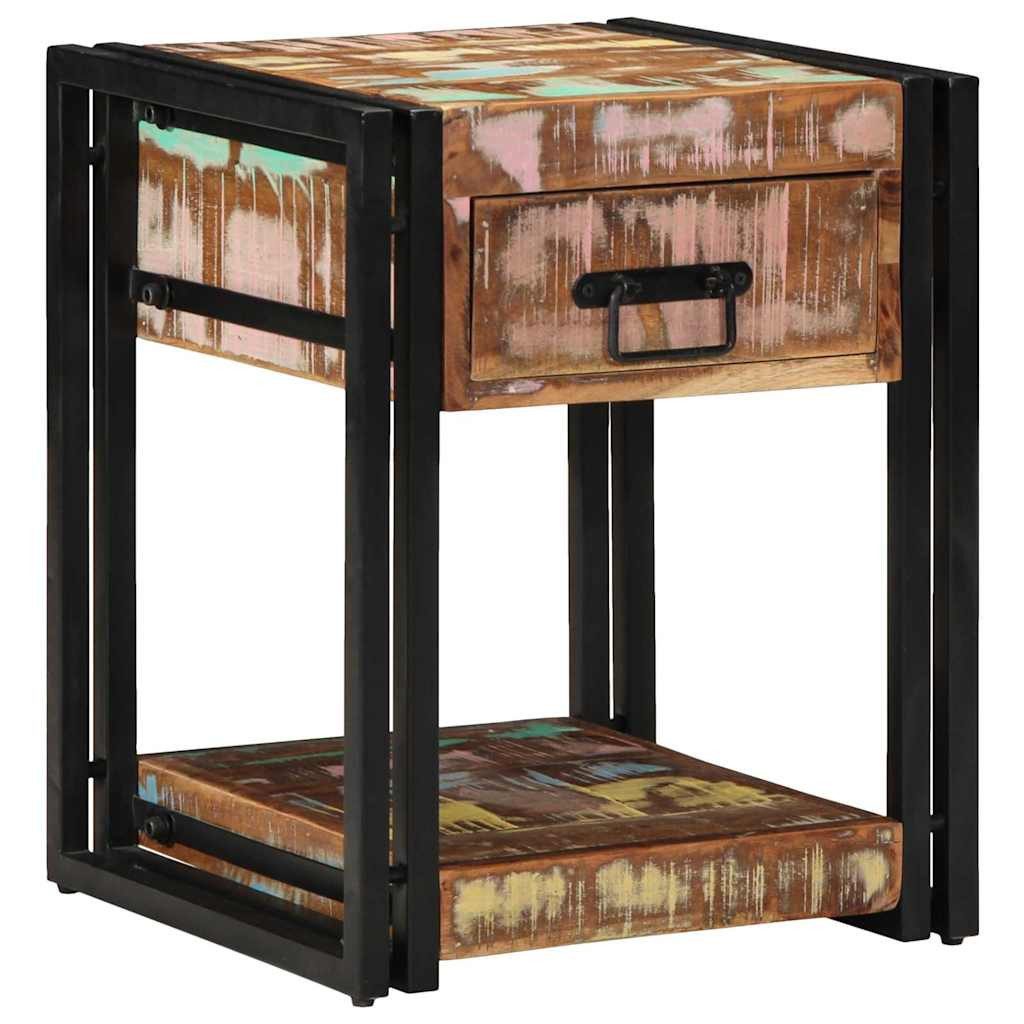 vidaXL Nachttisch Nachttisch 40 x 40 x 50 cm Massives upgecyceltes Holz (1-St)