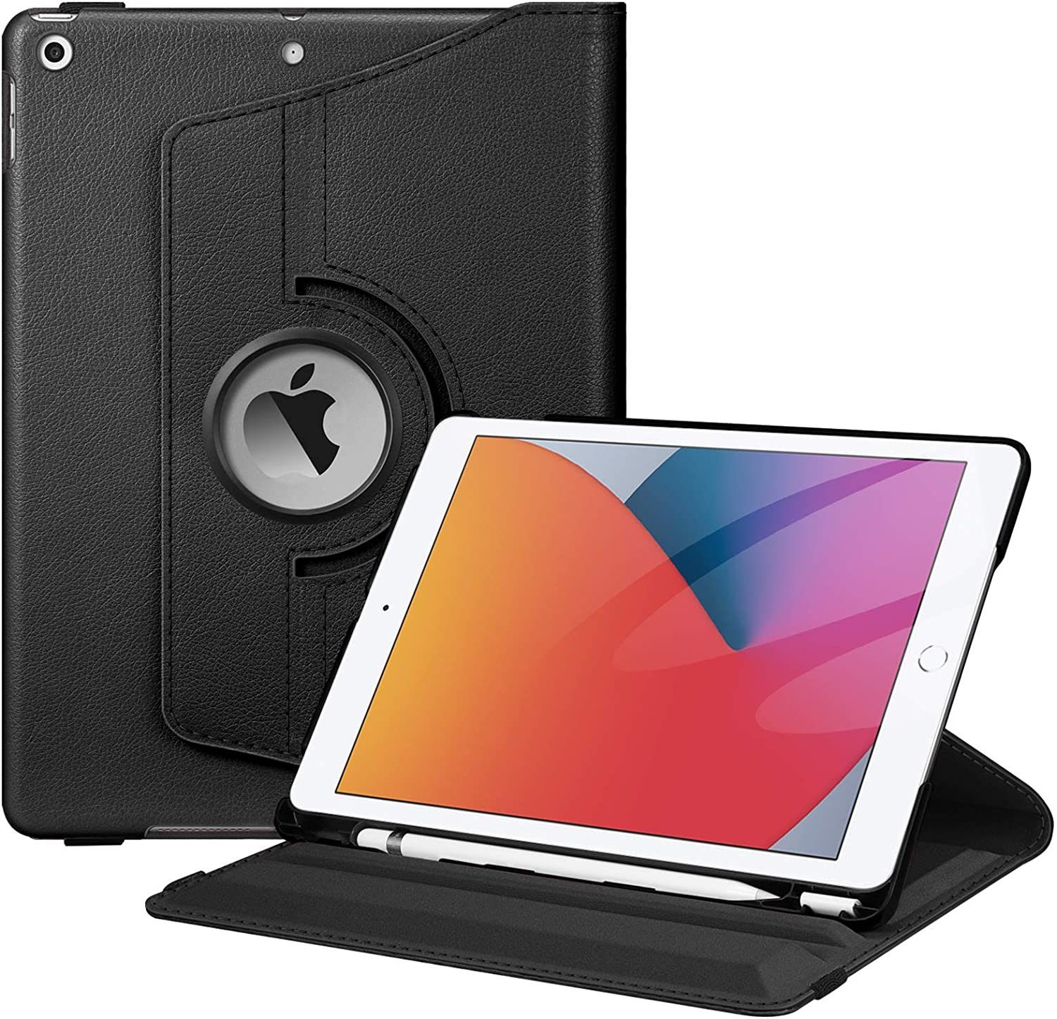 Fintie Tablet-Hülle für iPad 10.2 Zoll 9.Generation /8. Gen /7. Gen(Modell 2021/2020/2019), mit Pencil Halter - 360 Grad Rotierend Stand Case mit Auto Schlaf/Wach