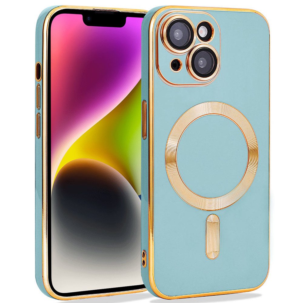 FITSU Handyhülle Hülle für iPhone 14 Handyhülle MagSafe kompatibel mit Kameraschutz 6,1 Zoll, MagSafe kompatible Schutzhülle für iPhone 14 Hülle Case Handyschale