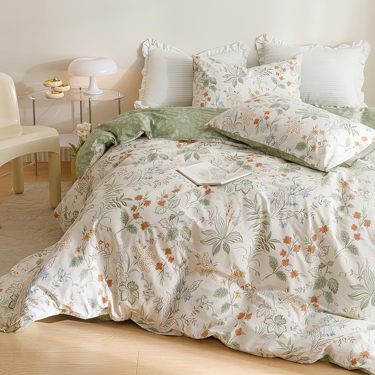 wohnTRAUM24 Bettwäsche Bettwäsche Pflanzenmuster,Wende Bettwäsche Set für A günstig online kaufen