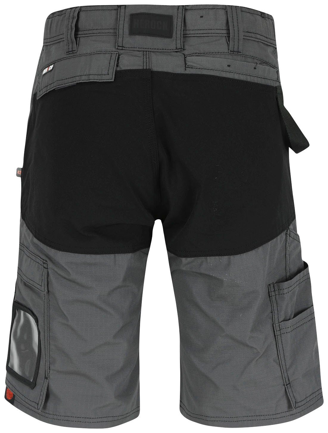 4-Wege-Stretch, mit Hammerschlaufe (1) HESPAR Komfortabel, Arbeitshose BERMUDAS Multi-Pocket Herock grau