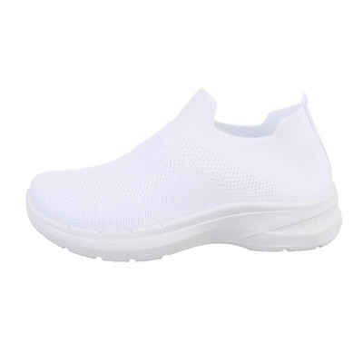 Ital-Design Damen Low-Top Freizeit Sneaker (85379402) Flach Sneakers Low in Weiß
