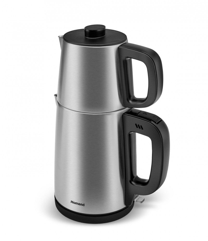 Karaca Wasserkocher Homend Royaltea 1728H Edelstahl Teekocher Wasserkocher Teekanne Inox, 1800 W