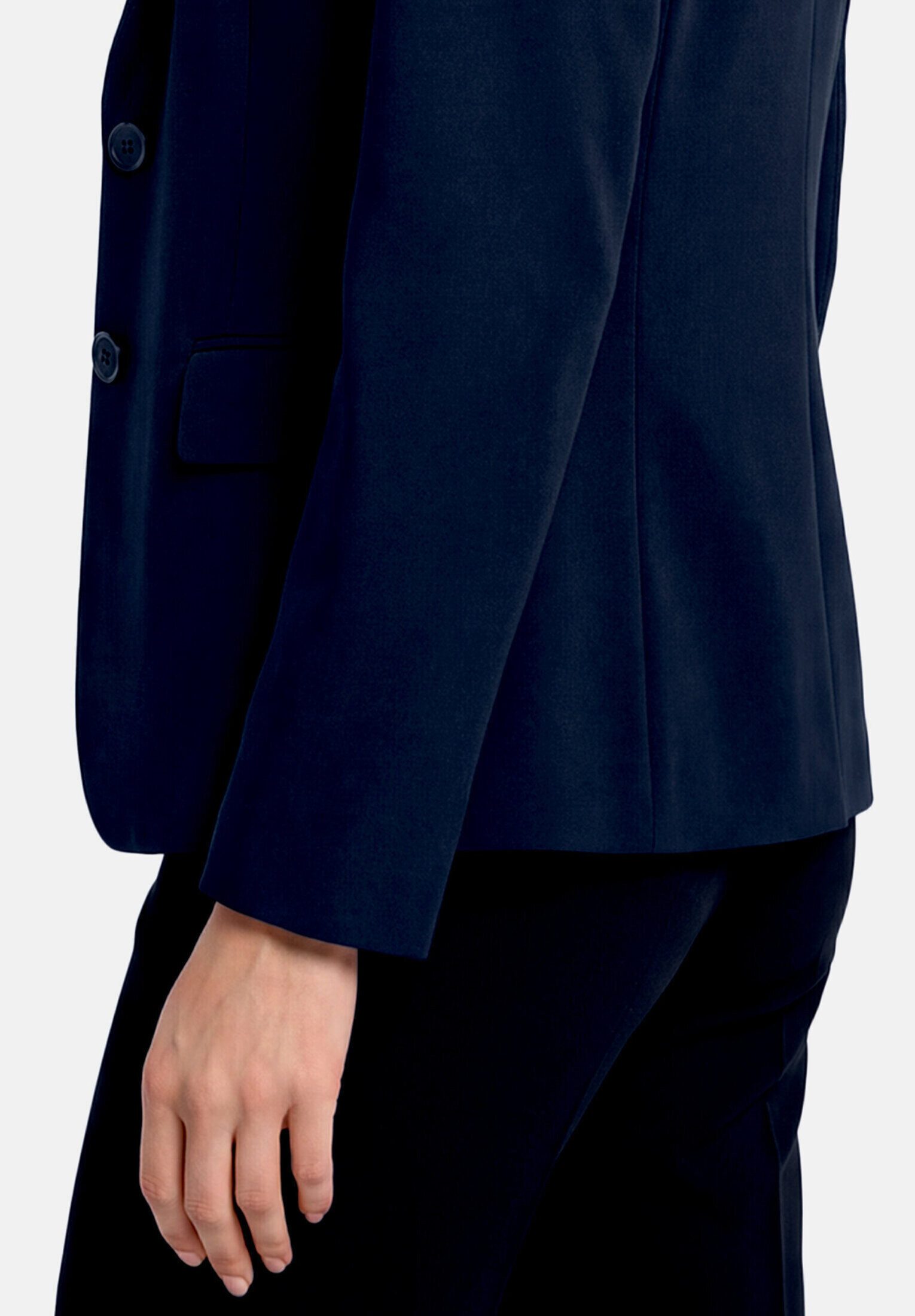 Betty&Co Longblazer Damen mit Taschen Druckfutter – Bild 5 von 5