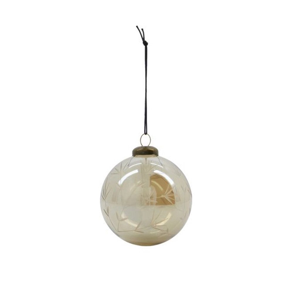 House Doctor Dekoobjekt Weihnachtskugel RAYN braun, Ø 8cm