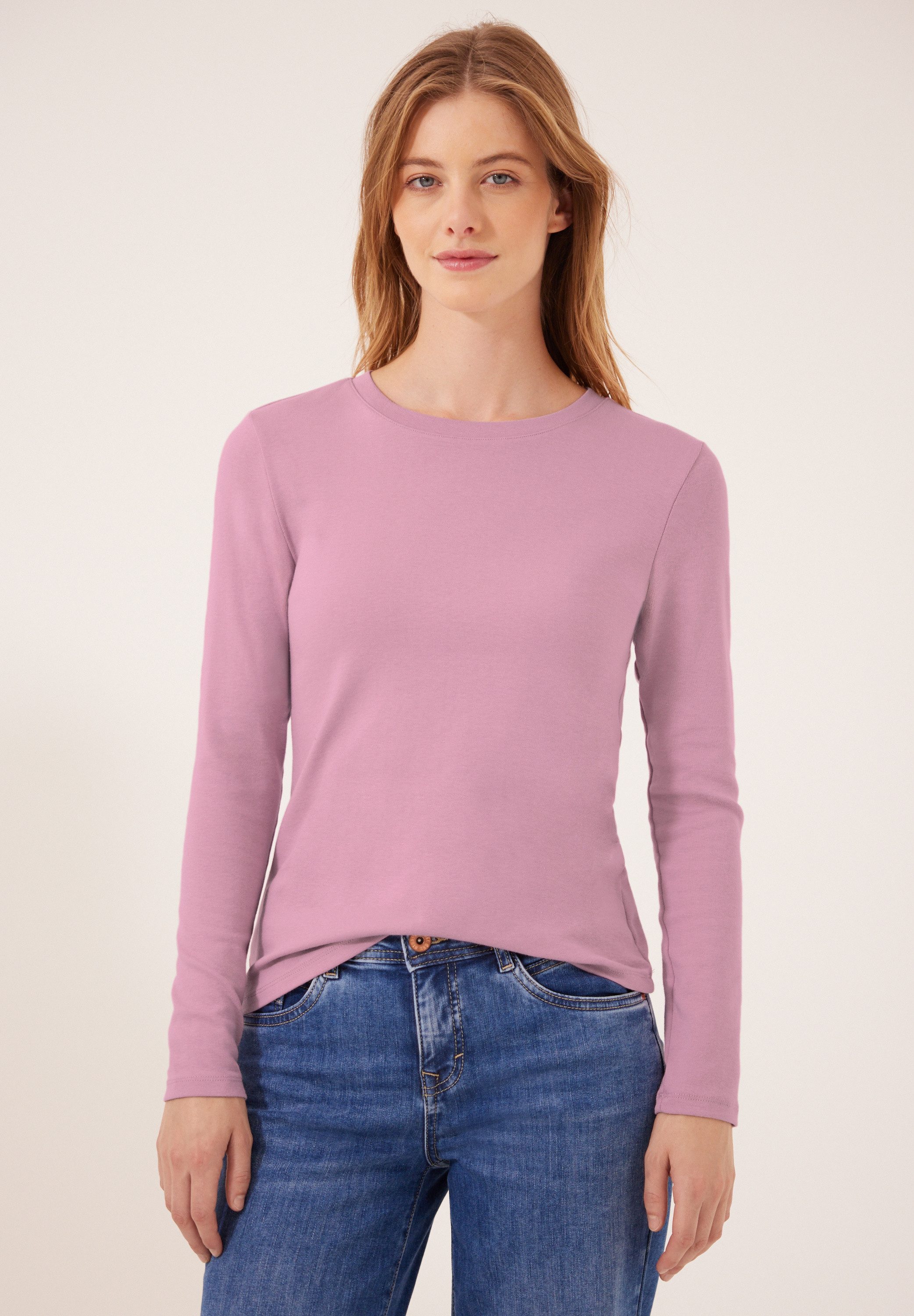 STREET ONE STUDIO Langarmshirt im soften Baumwoll-Mix