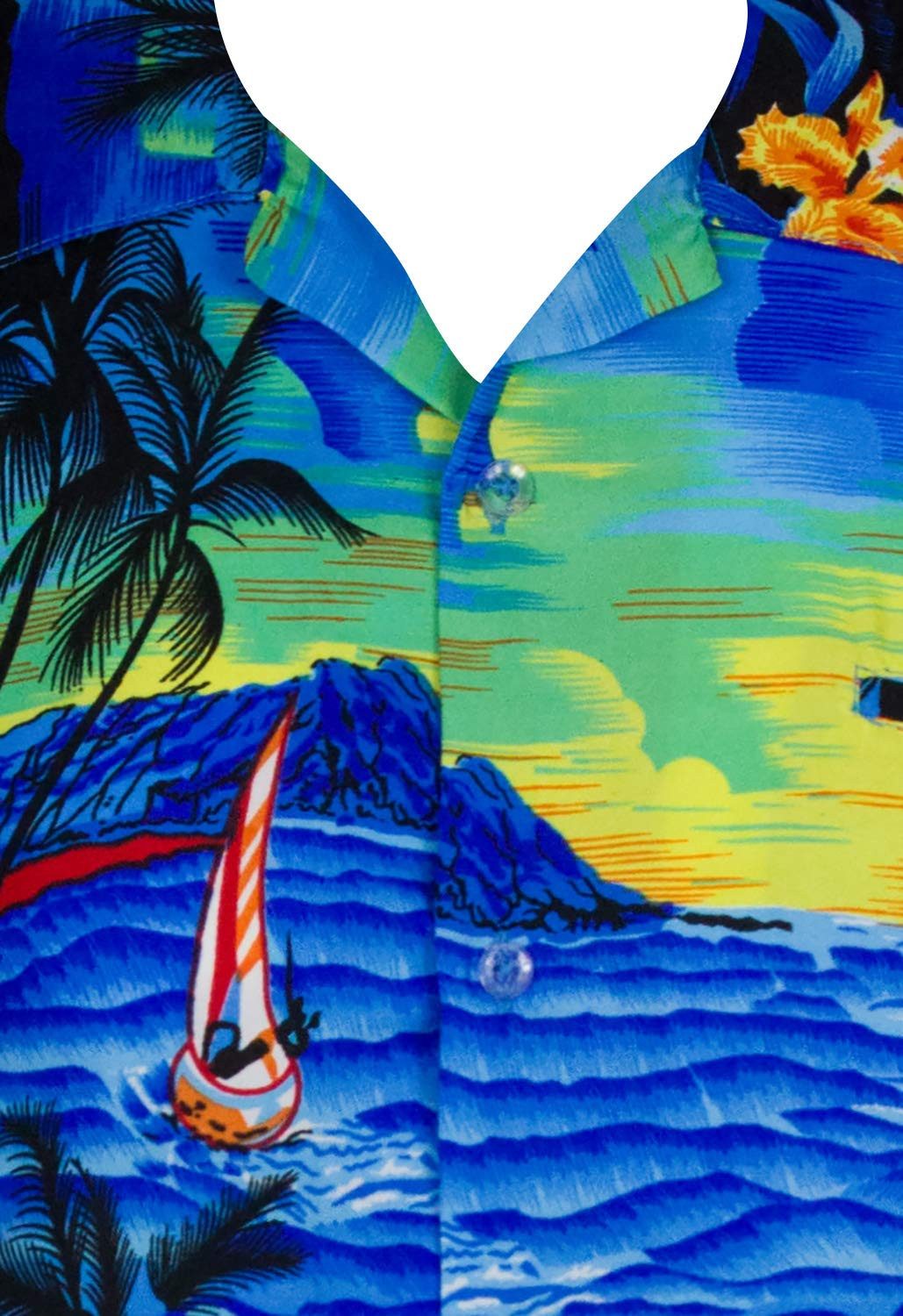 King Kameha Hawaiihemd Surf Kids Funky Hawaii-Hemd Kinder Kurzarm Front-Tasche Unisex