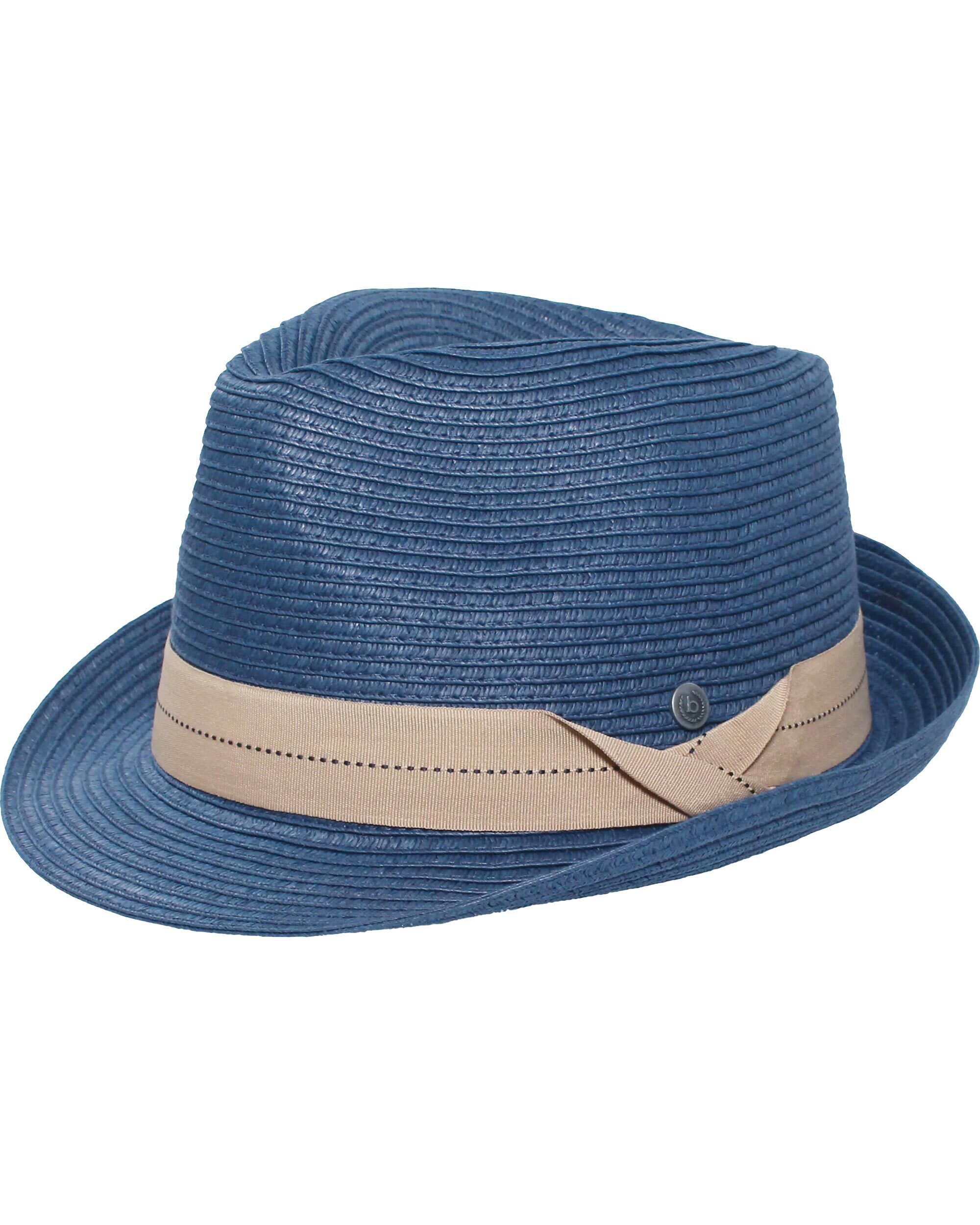 bugatti Fedora Einfarbiger bugatti Trilby für den Sommer mit breitem Hutband (keine)