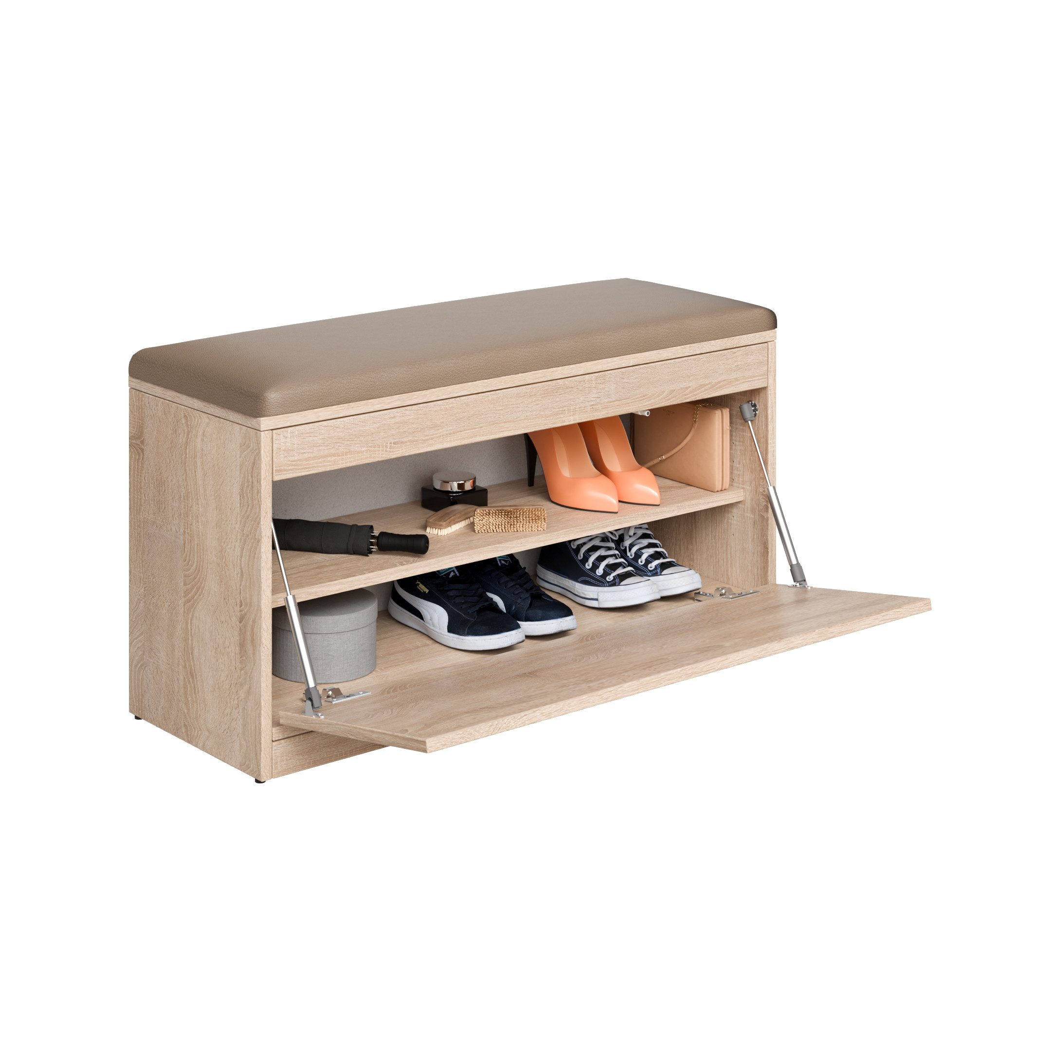 Platan Room Schuhschrank Schuhregal mit Sitzkissen, günstig online kaufen
