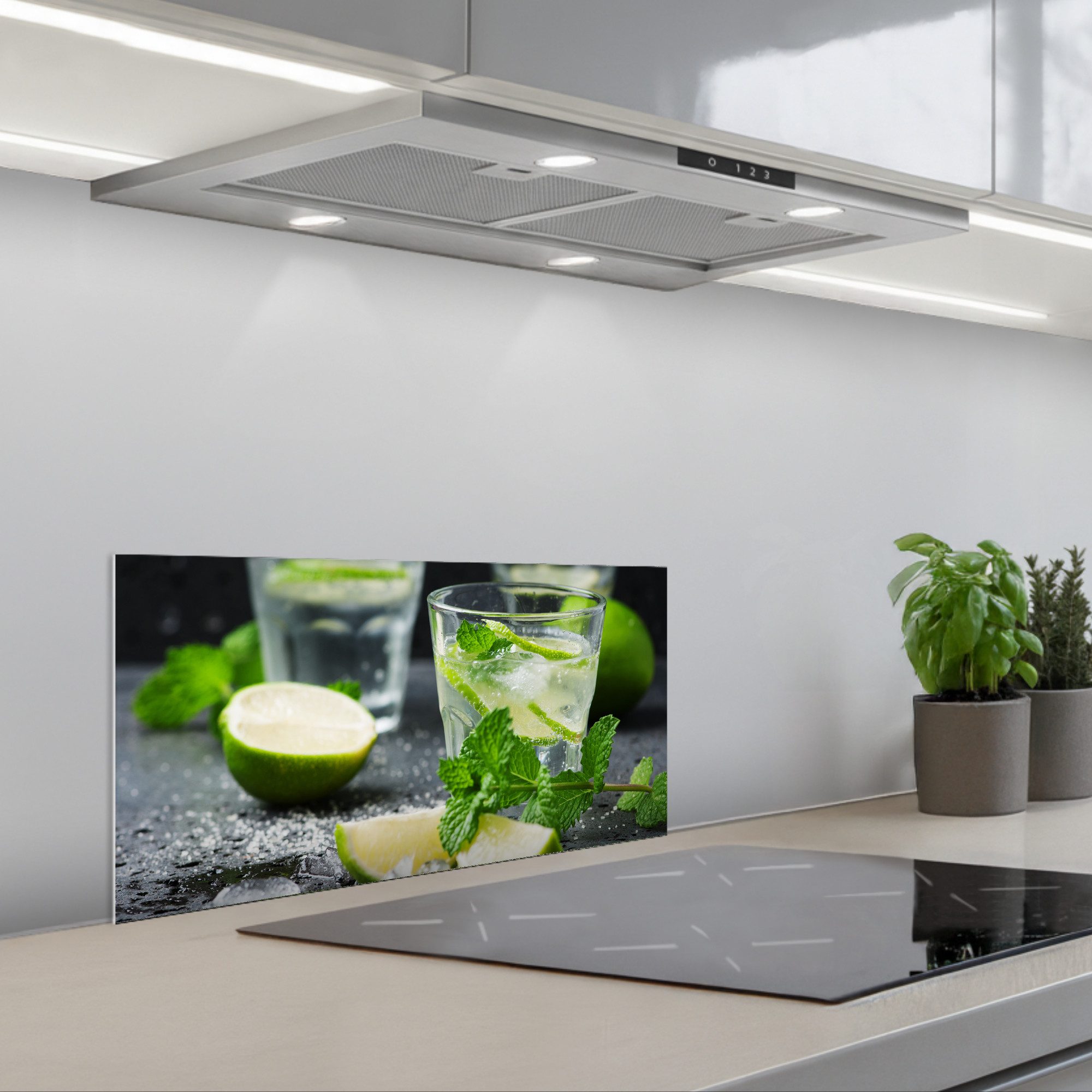 KitchenYeah Küchenrückwand selbstklebend Cocktail - Mojito - Grün - Minze, günstig online kaufen