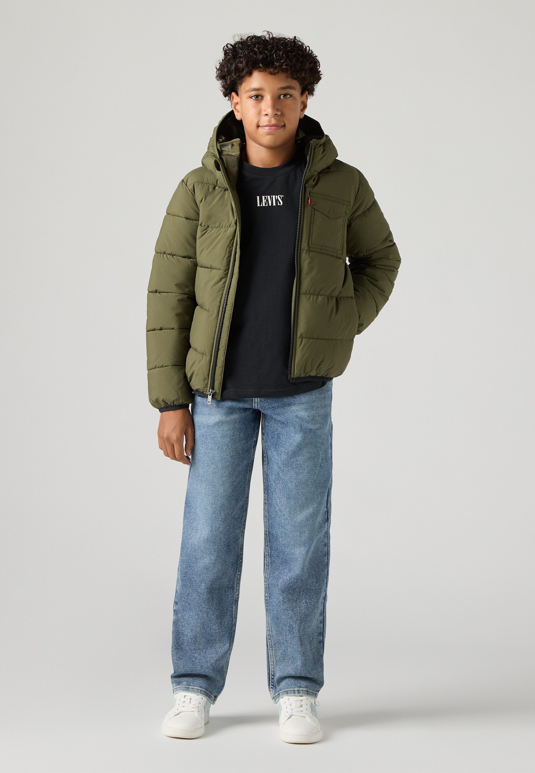Levi's® Kids Winterjacke LVB MEDIUM WEIGHT PUFFER mit Kapuze