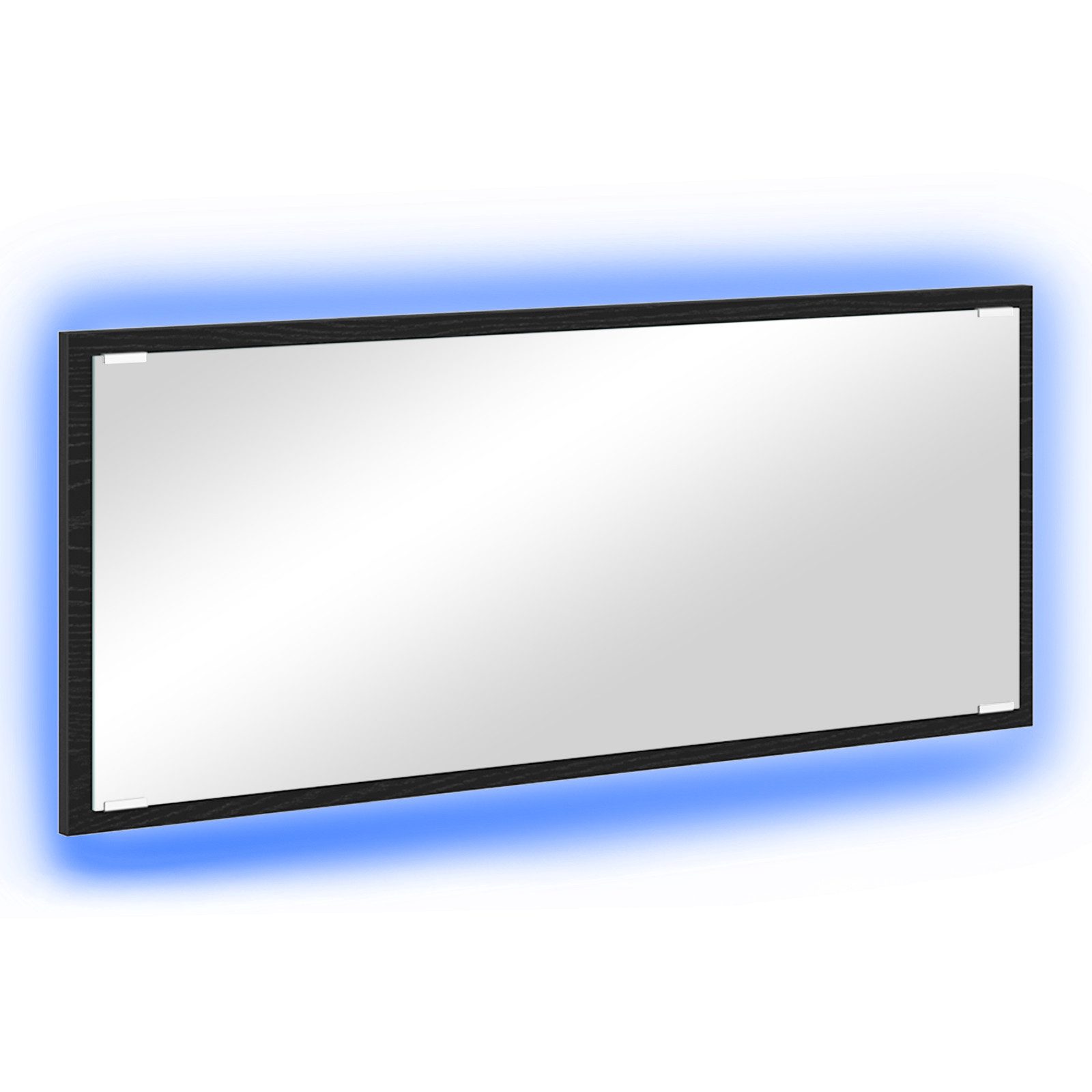 vidaXL Badezimmerspiegelschrank Badspiegel Schwarze Eiche Glas, MDF Groß Spiegel Badspiegel (1-St)