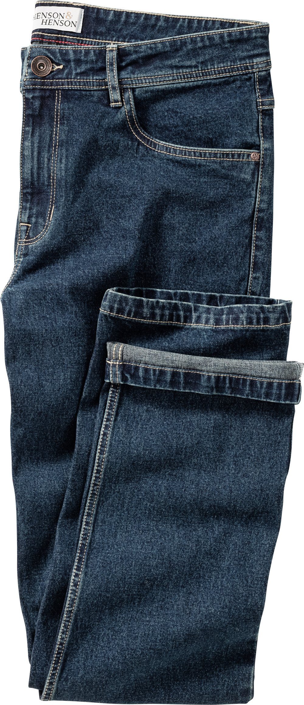 HENSON&HENSON Stretch-Jeans (Set, 2er-Pack) aus strapazierfähigem 12 oz Denim