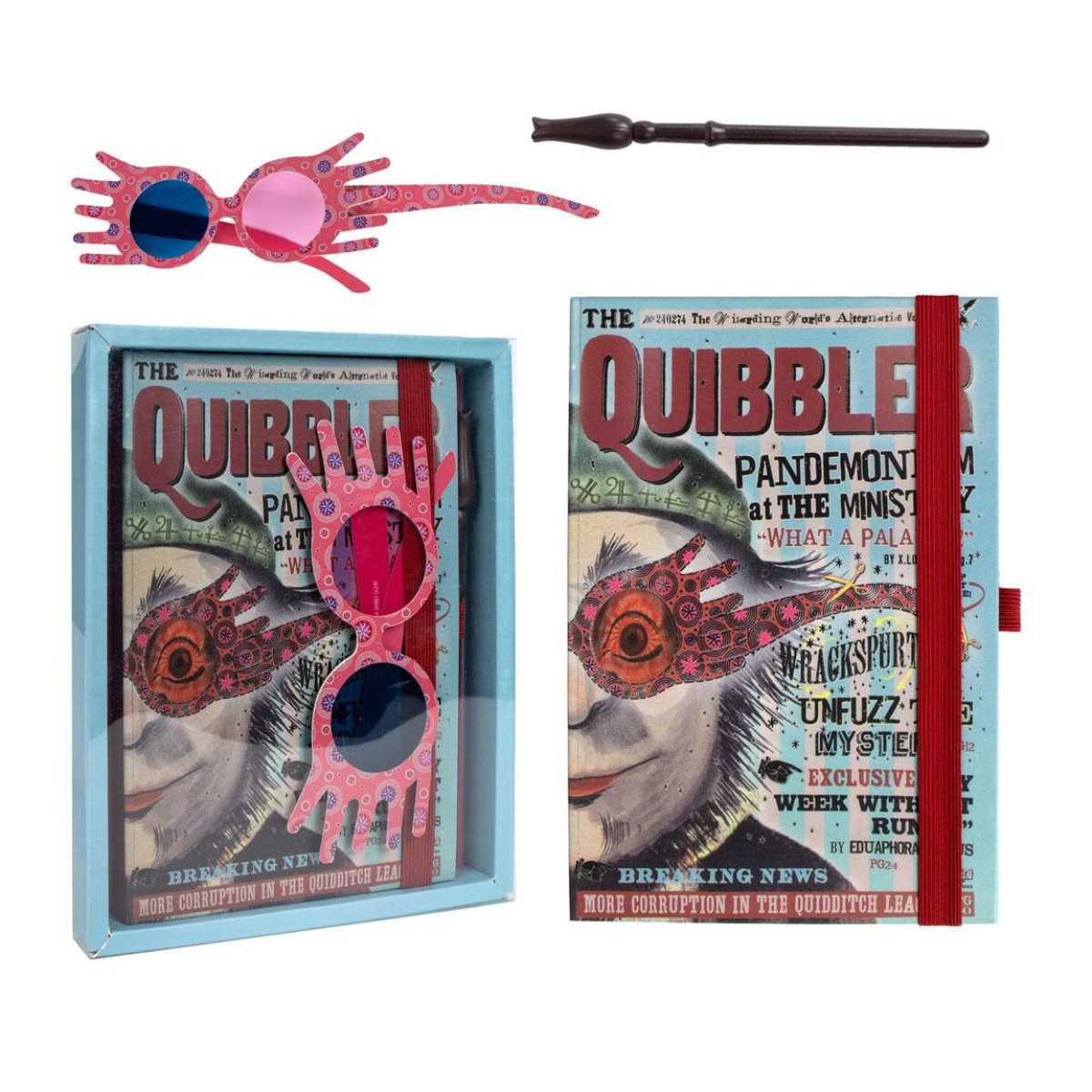 Notizblock Harry Potter Schreibwaren-Set mit Brille, Notizbuch & Stift