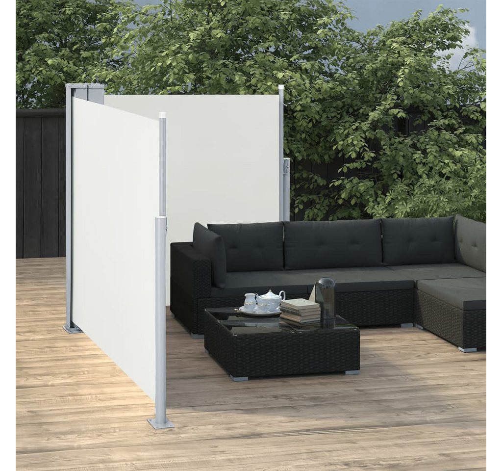 Thumbnail - vidaXL Seitenmarkise Ausziehbare Seitenmarkise Cremeweiß 120 x 600 cm (1-St)