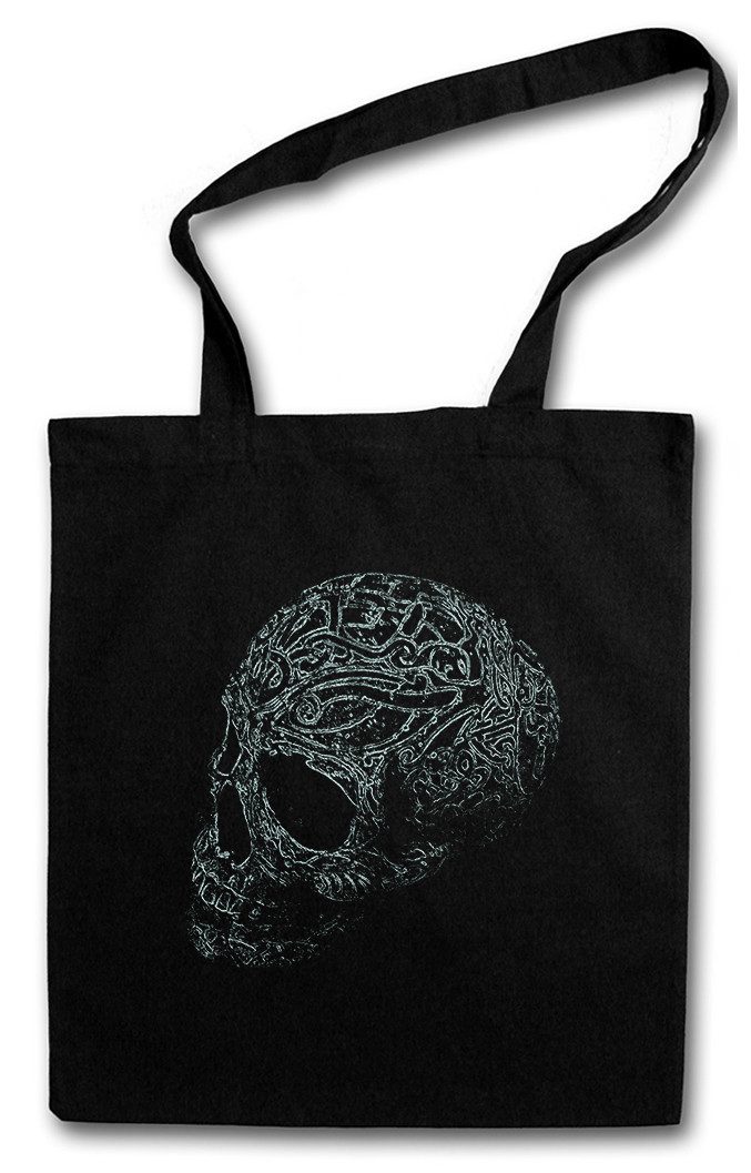 Beuteltasche Ornament Skull I Stofftasche Schädel Dead Death Totenschädel Totenkopf