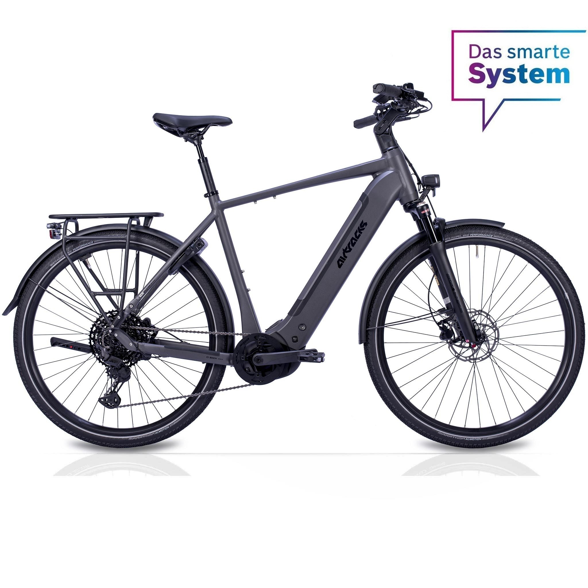 Airtracks E-Bike Trekkingrad 28" Herren E-Bike Trekking TERRA TR1 BOSCH Performance Line PX, 11 Gang Shimano Deore XT RD-M8130 SGS, 11-fach Schaltwerk, Kettenschaltung, Mittelmotor, 800 Wh, (Smart System, Akku PowerTube 800 WH), Display Kiox 300, Trekking