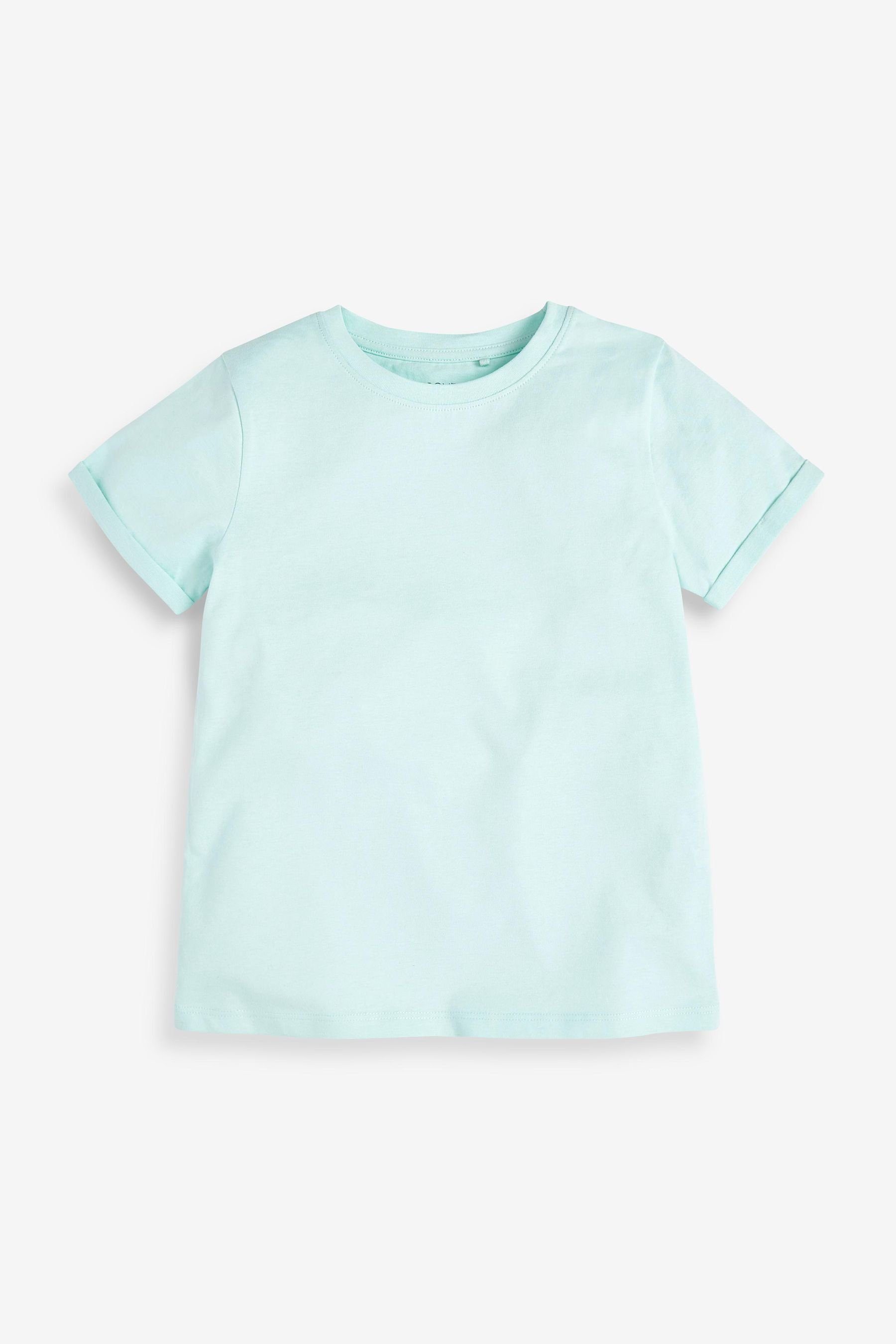Next T-Shirt Einfarbige T-Shirts in Pastelltönen, 7er-Pack (7-tlg)