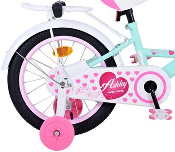 TPFSports Kinderfahrrad Volare Ashley 16 Zoll mit Rücktritt + Handbremse, 1 Gang, (Mädchen Fahrrad - Rutschfeste Sicherheitsgriffe), Kinder Fahrrad 16 Zoll mit Ständer Laufrad Mädchen Kinderrad