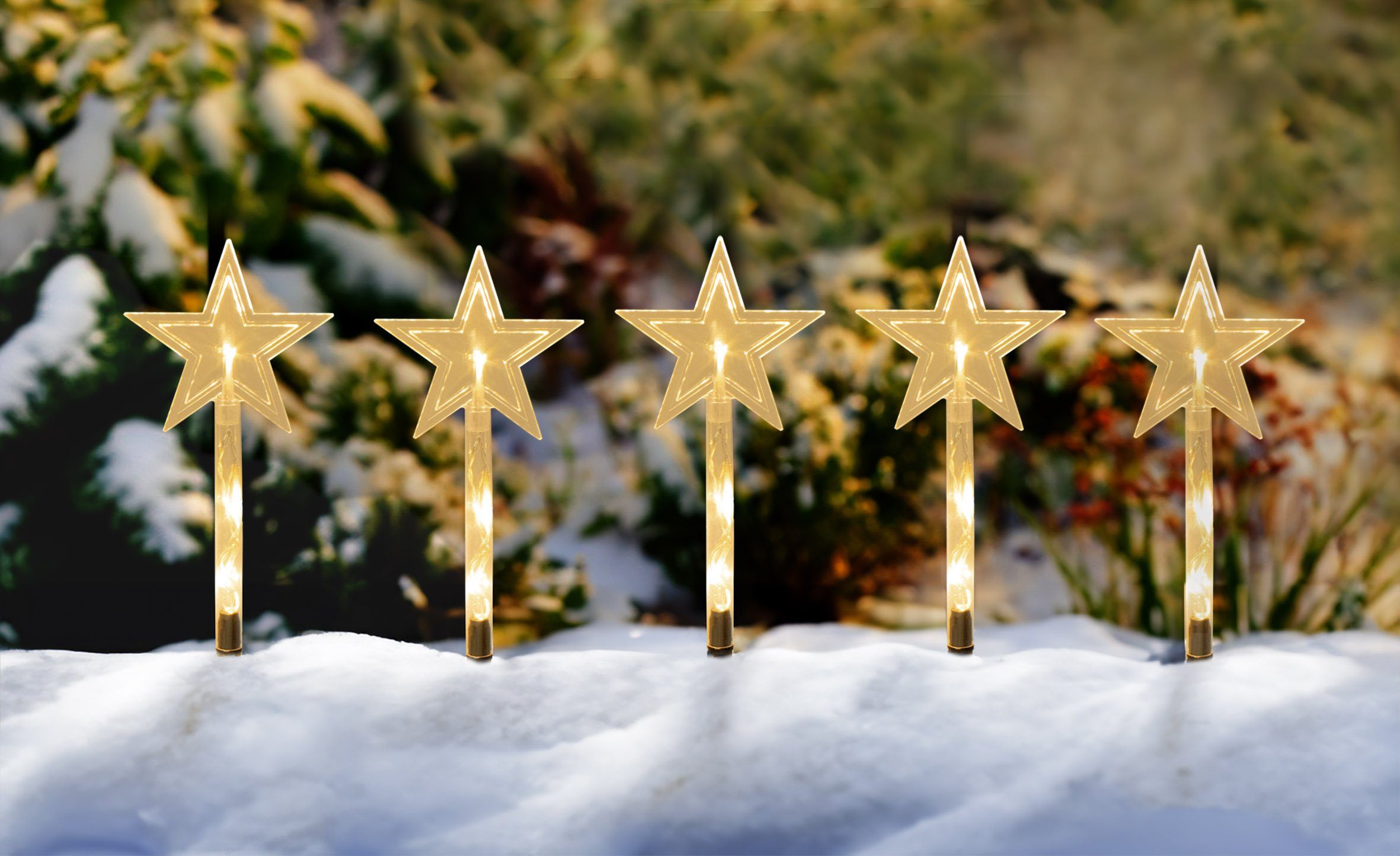 Spetebo LED Dekolicht Stern Gartenstecker transparent günstig online kaufen