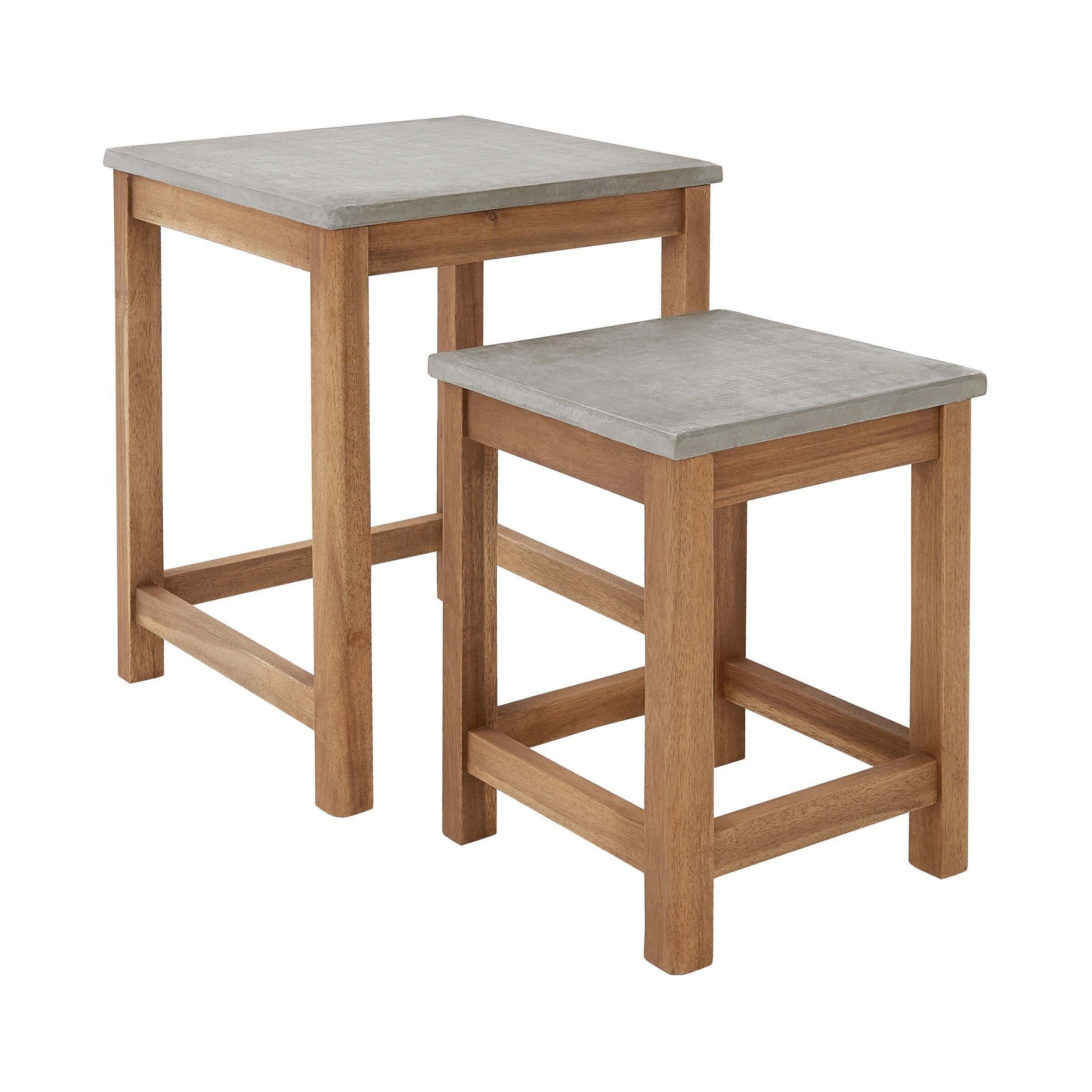 BUTLERS Pflanztisch CONCRETE Beistelltisch-Set 2-tlg.