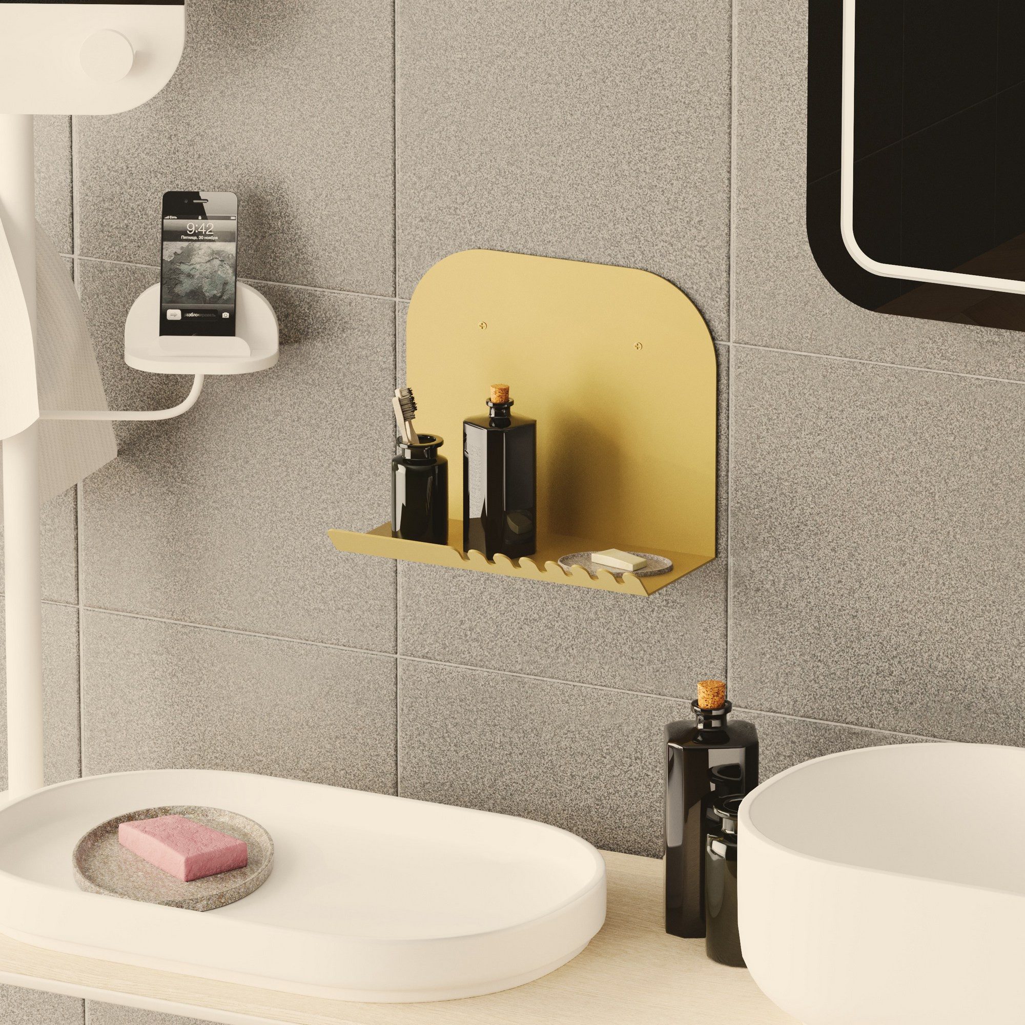 Skye Decor Wandregal 100% METAL, 23 x 12 x 28 T1308
