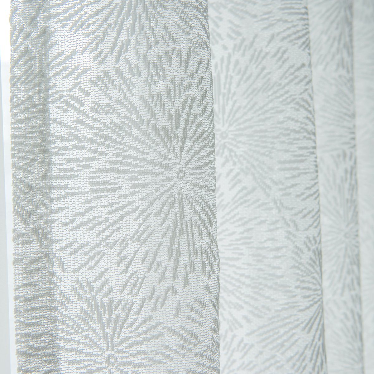Gardine Transparent Ösenvorhänge (2 Vorhang, H×B:160x132cm;183x132cm;213x132cm;244x132cm Wohnzimme Sunicol, St), Weiß, Voile