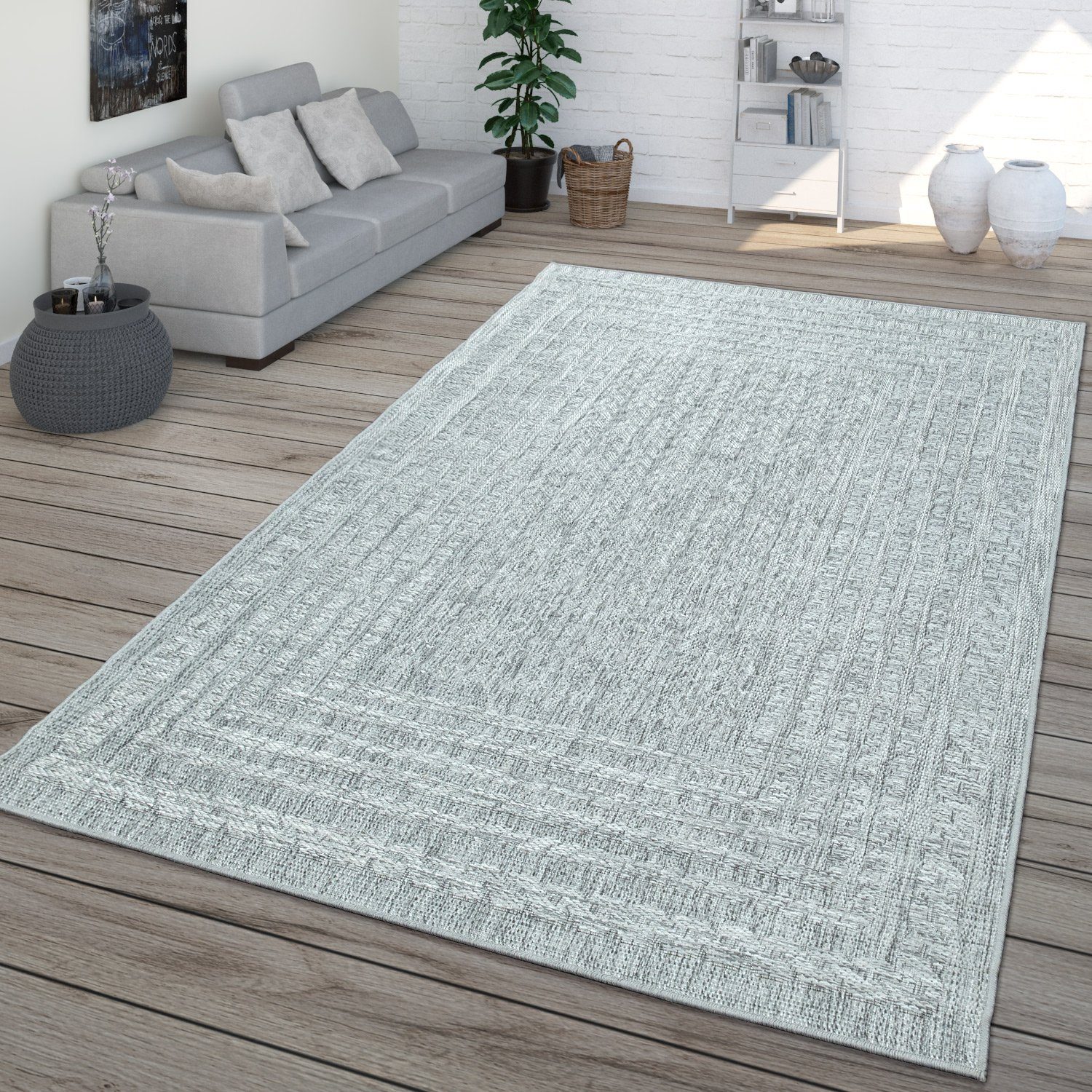 Outdoorteppich In- & Outdoor-Teppich Flachgewebe TT mm Skandi-Design, Home, Höhe: 8 rechteckig, Mit