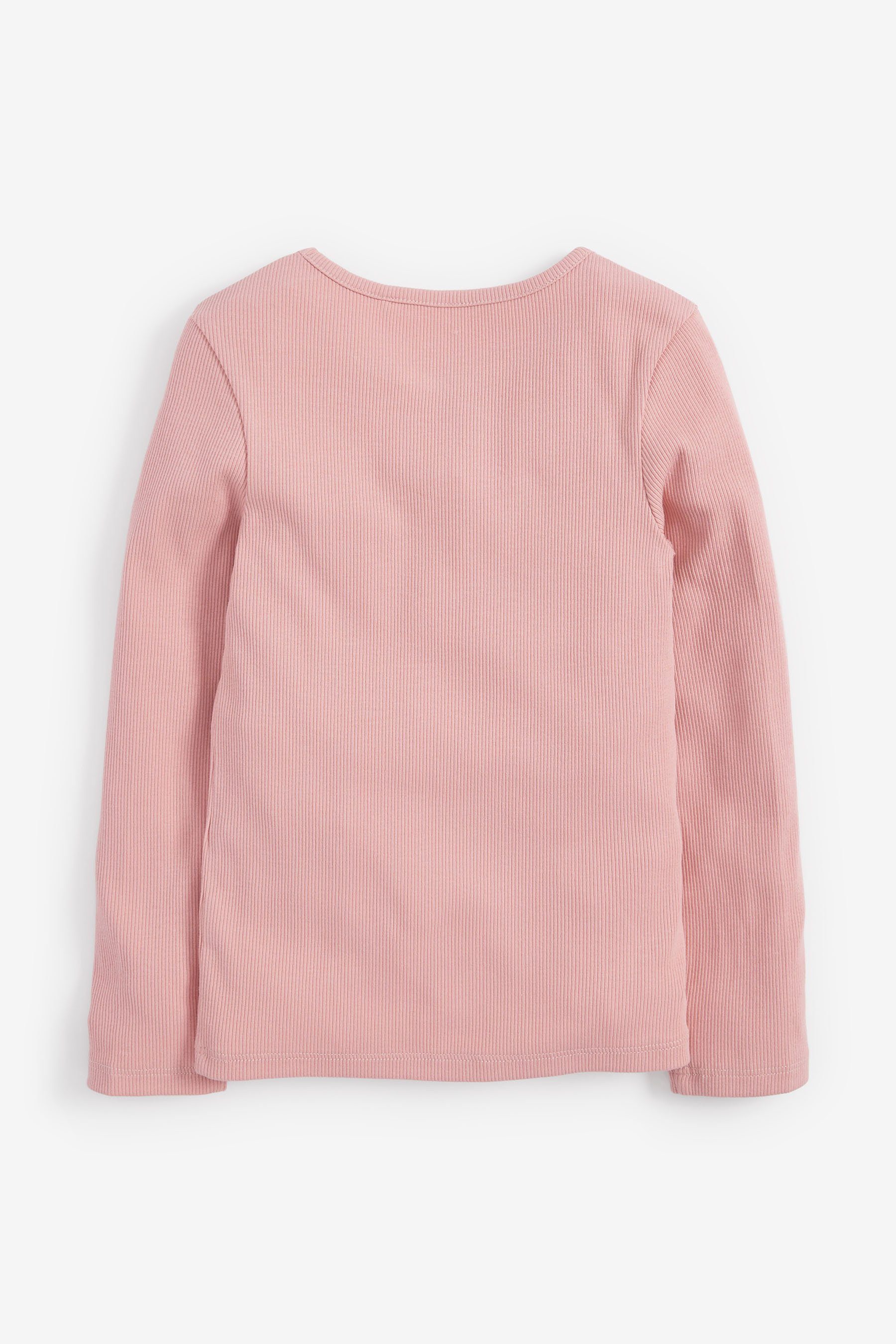 Geripptes Pink Next (1-tlg) Langarmshirt Langarmshirt