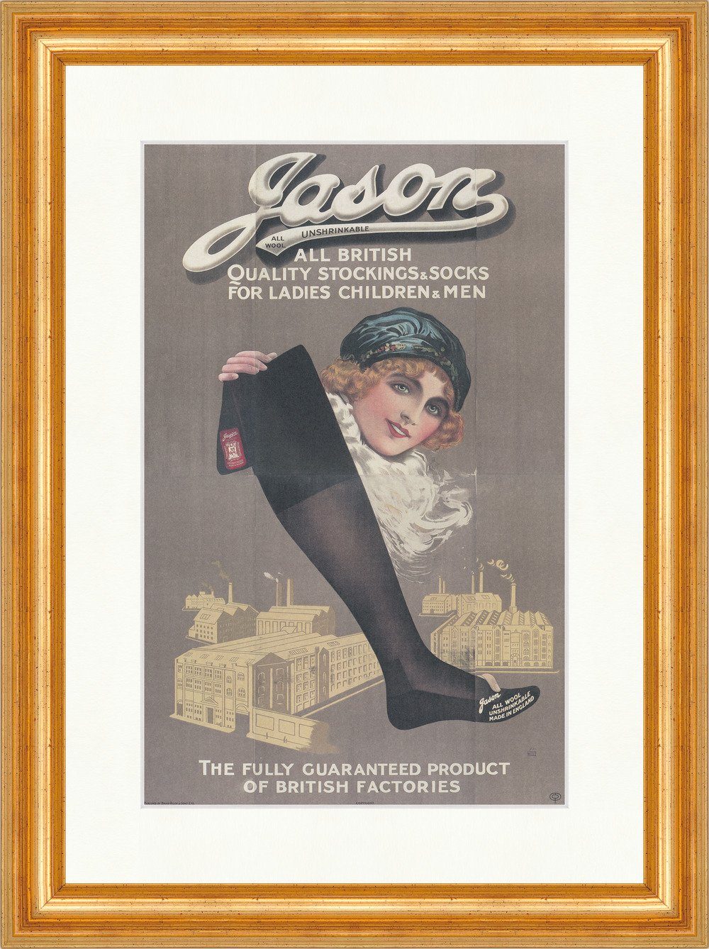 Kunstdruck Jason Textiles Socken Mode Unternehmen London England Plakatwelt  375, (1 St)