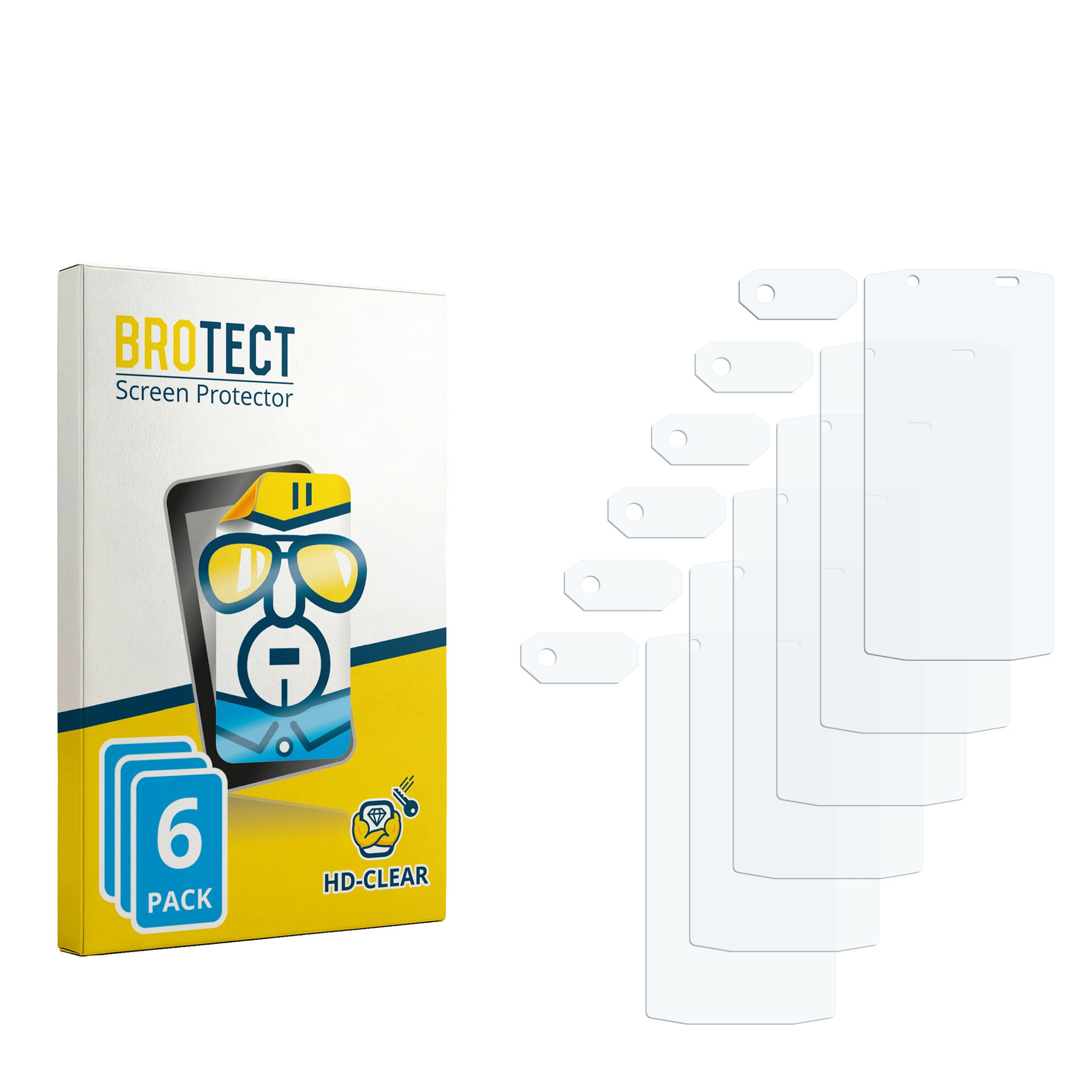 BROTECT Displayschutzfolie Schutzfolie für Ulefone Armor 15 (Display+Kamera), 6 Stück, Displayschutz Schutz Folie Klar Transparent