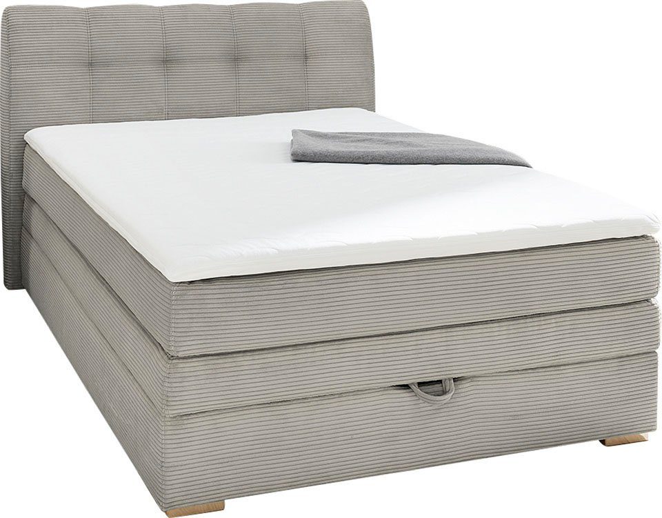 Jockenhöfer Gruppe Boxspringbett Amelie, mit Bettkasten und Topper, erhältlich in 120 & 140cm Breite