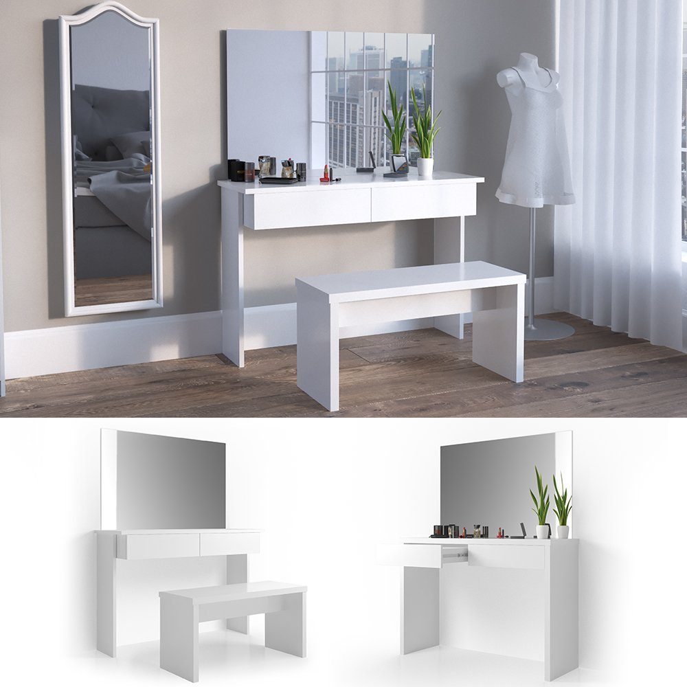 Vicco Schminktisch Azur, Weiß, 120 cm günstig online kaufen
