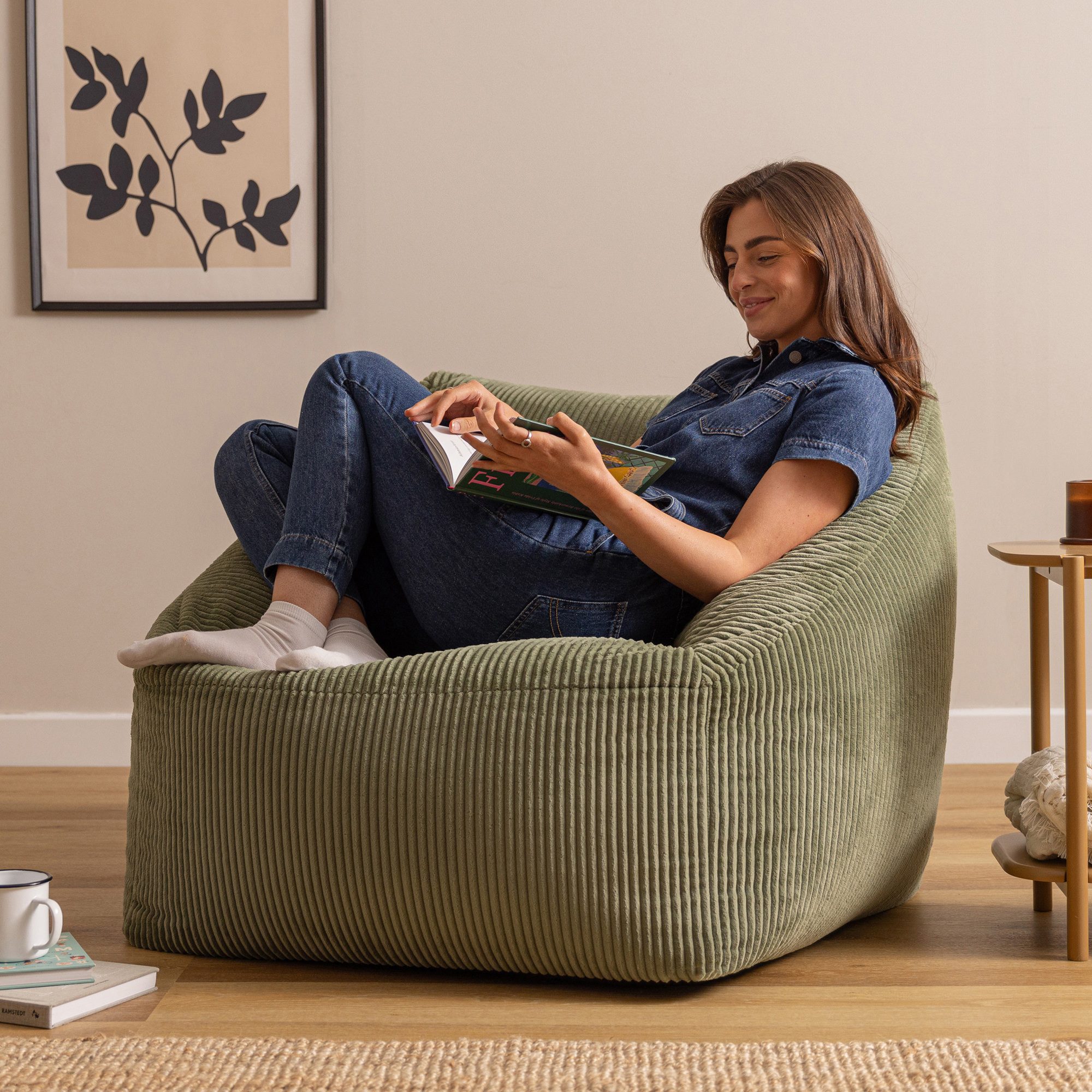 icon Sitzsack Riesen Sessel aus Cord Flauschig „Natalia", Sitzsack XXL, Mad günstig online kaufen