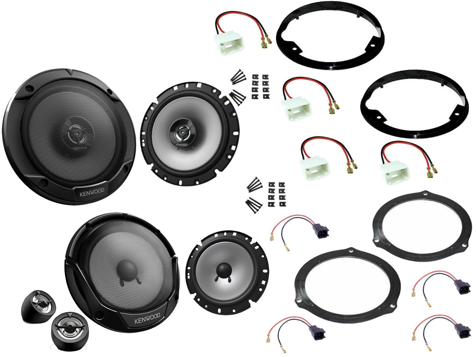 DSX Kenwood Lautsprecher für Ford Galaxy II WA6 Tür vorne hinten 600 W Auto-Lautsprecher (60 W)