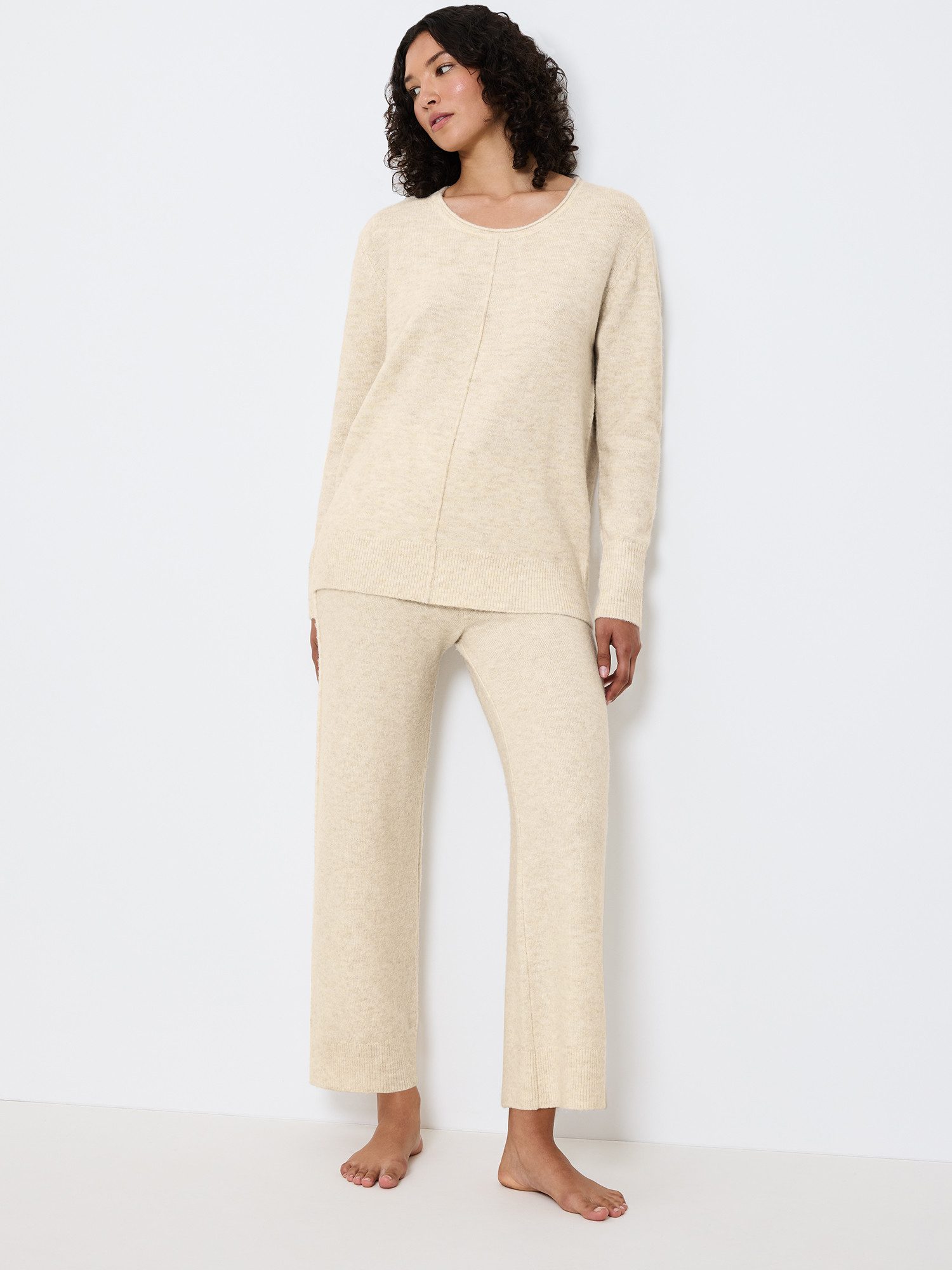 Triumph Sweatshirt Amourette Cozy überschnittene Schulter - lockere Passform - gerippter Saum