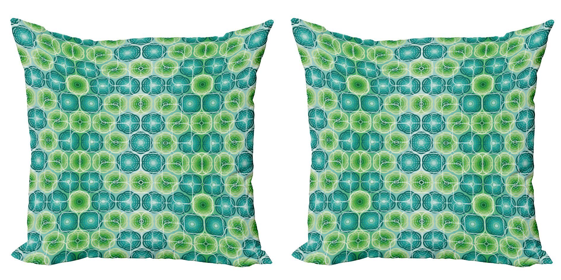 Kissenbezüge Modern Accent Doppelseitiger Digitaldruck, Abakuhaus (2 Stück), Abstrakt Vektor-Muster Blumen
