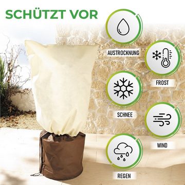 Bio Green Winterschutzvlies Thermo Topfschutz L für Pflanzenüberwinterung H 50 cm x Ø 45 cm, Höhe 50 cm; 100 g/m²